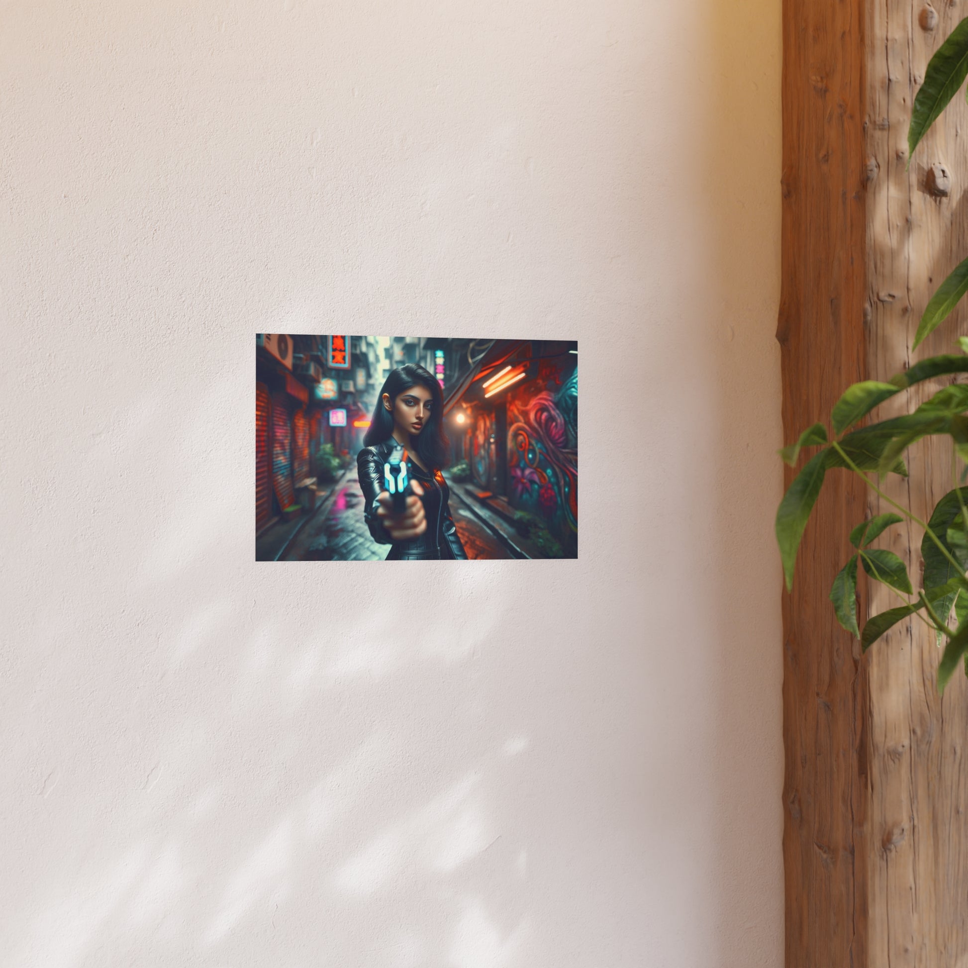 Point Blank and Deadly-Urban Cyberpunk Art Print