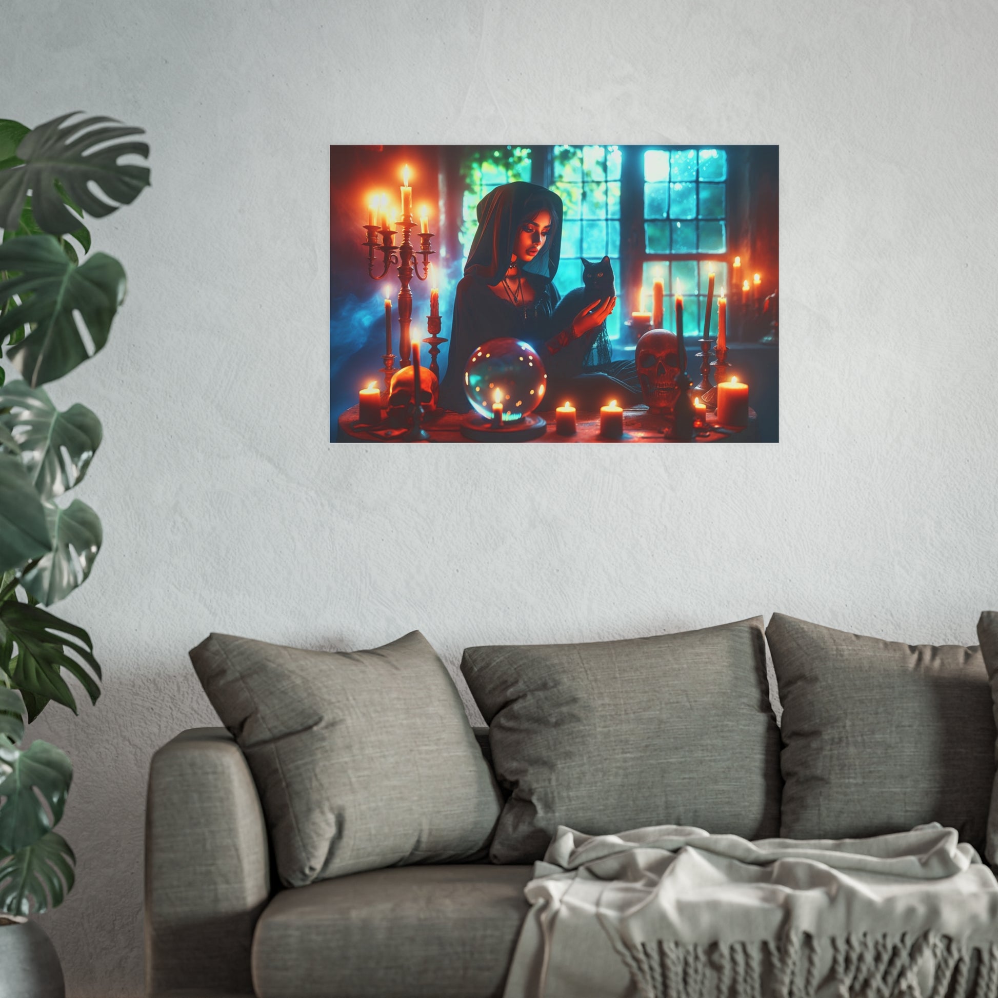 Black Cat Familiar Satin and Archival Matte Poster