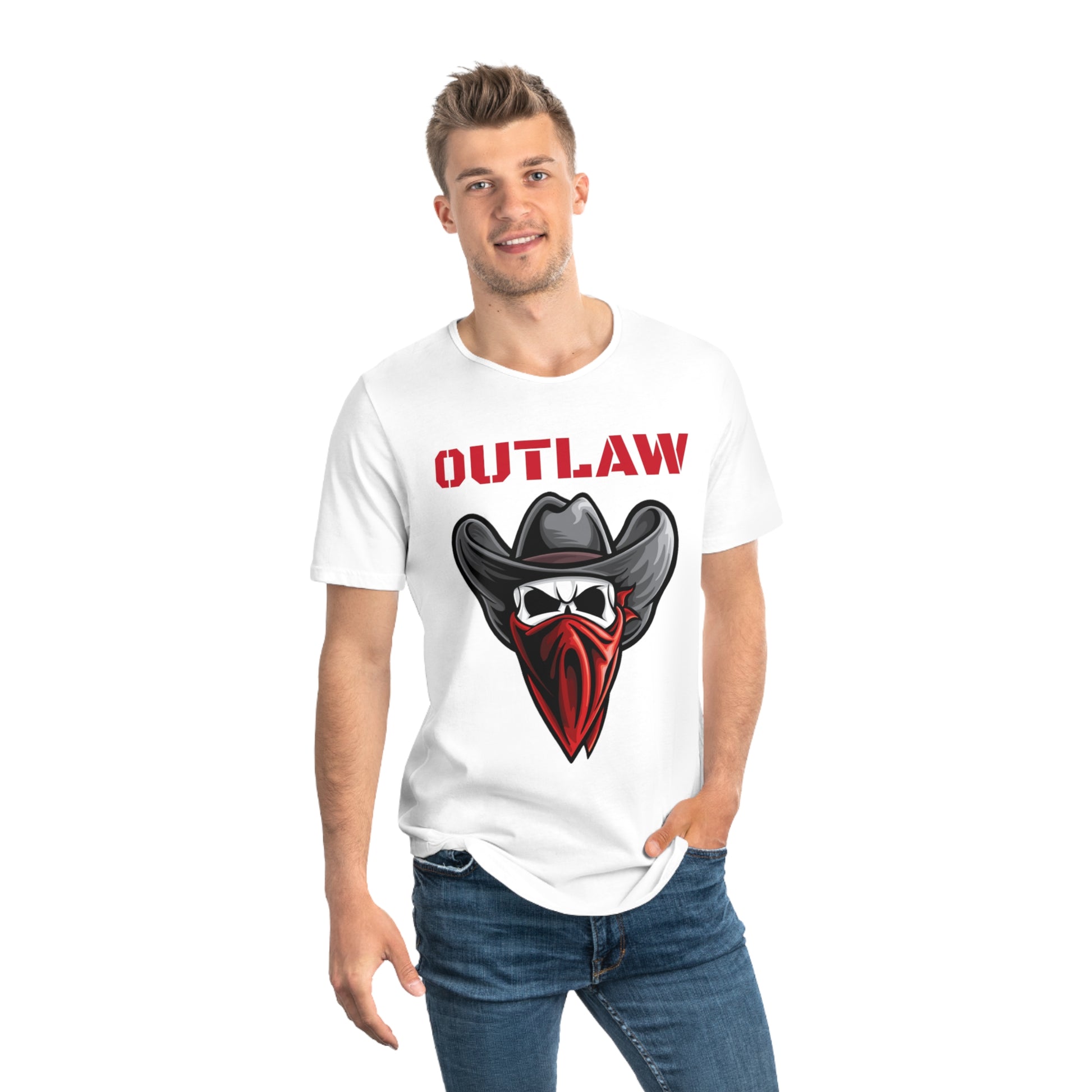 OUTLAW Men's Jersey Curved Hem Tee