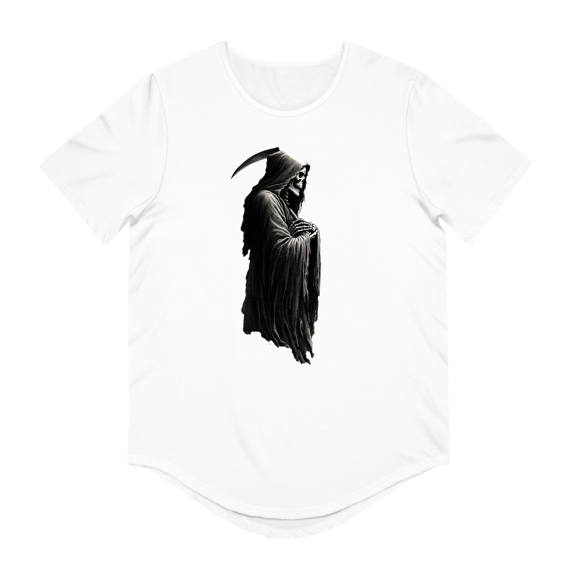 The Grim Reaper of Death-Men's Jersey Curved Hem Tee