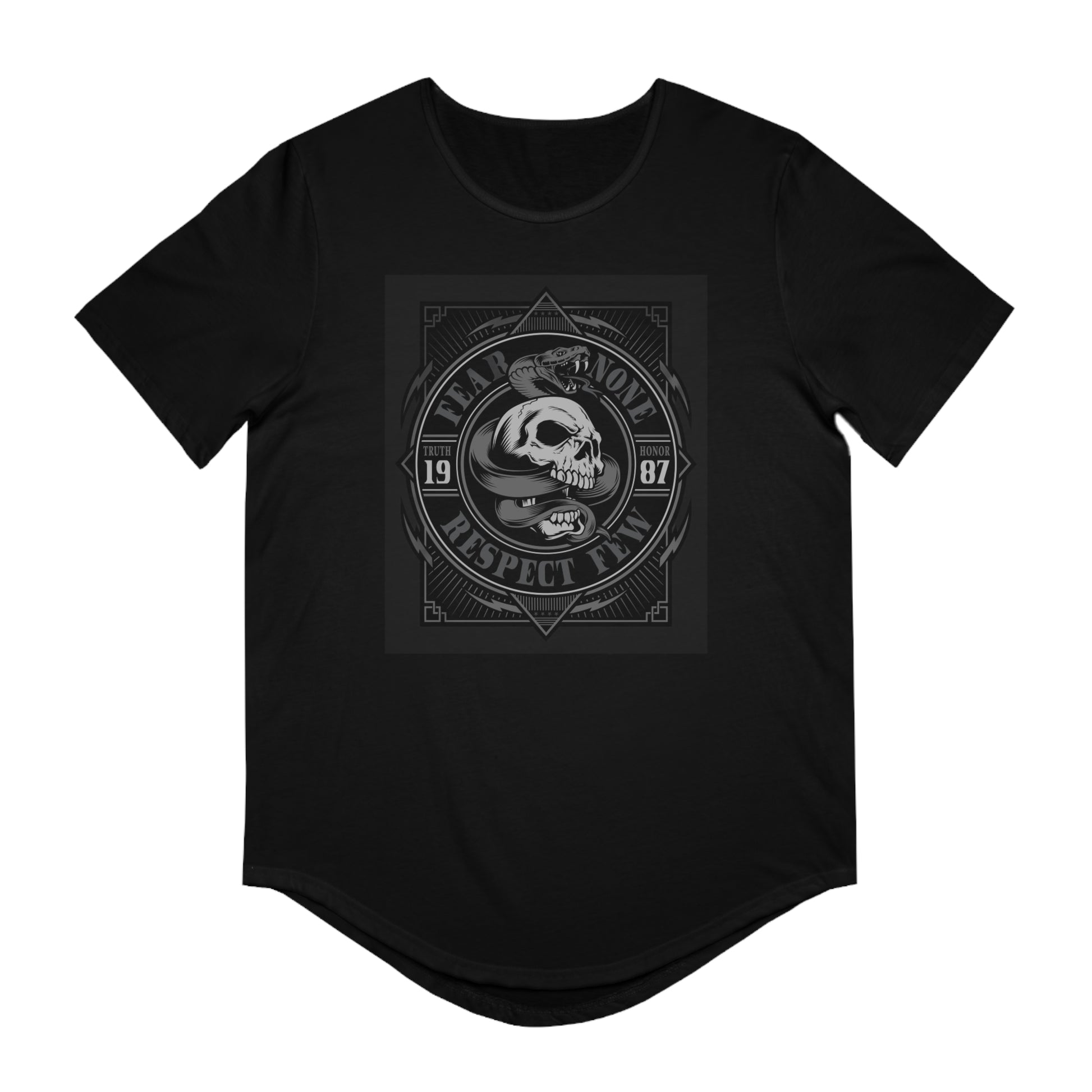 Fear None-Men's Jersey Curved Hem Tee