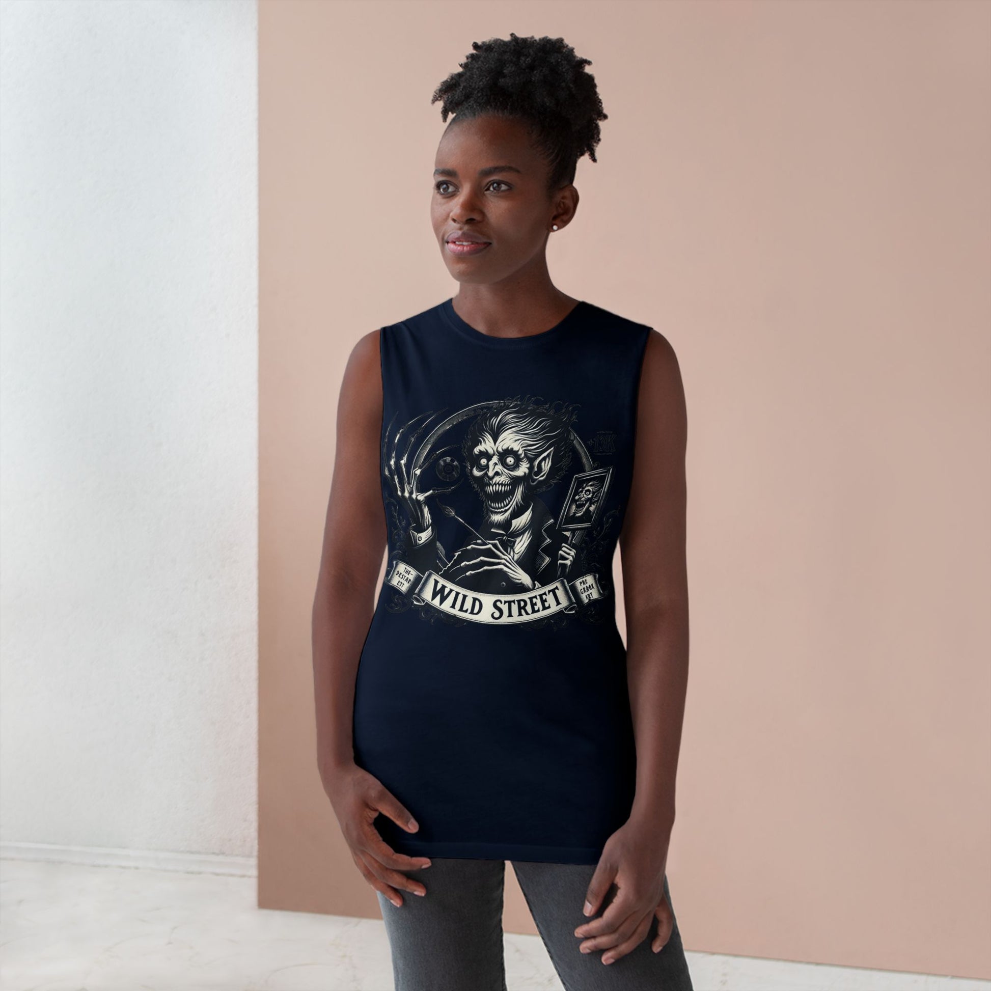 Crazy Wild Street Sleeveless Tee-Wild Street Graphic Tank Top, Gothic Style Apparel