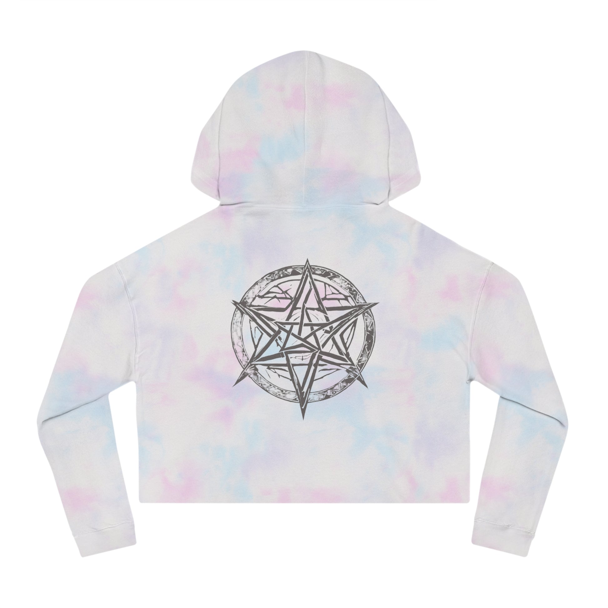 Pentagram Womens Cropped Hooded Sweatshirt