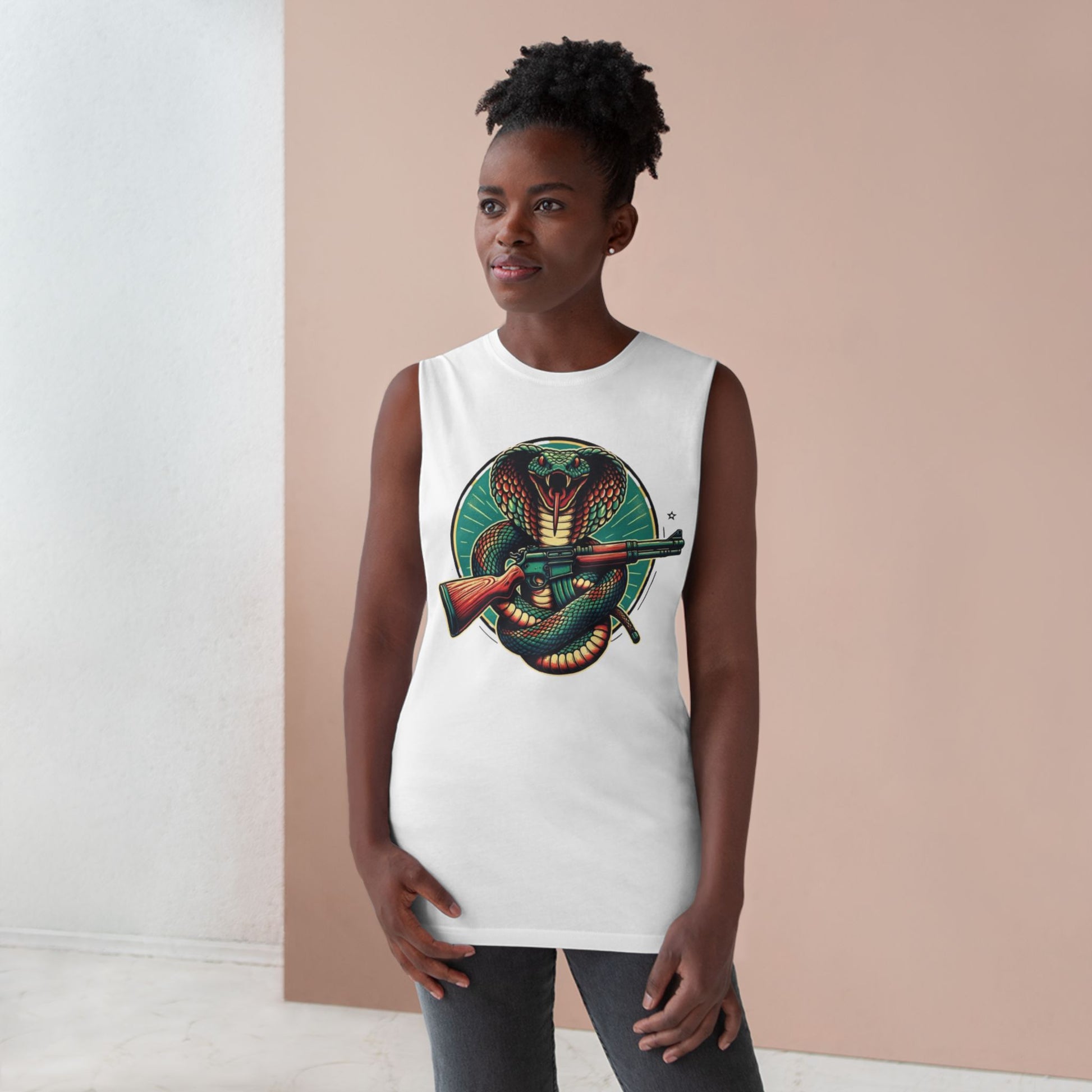 Vintage Cobra with Assault Rifle Graphic Tank Top