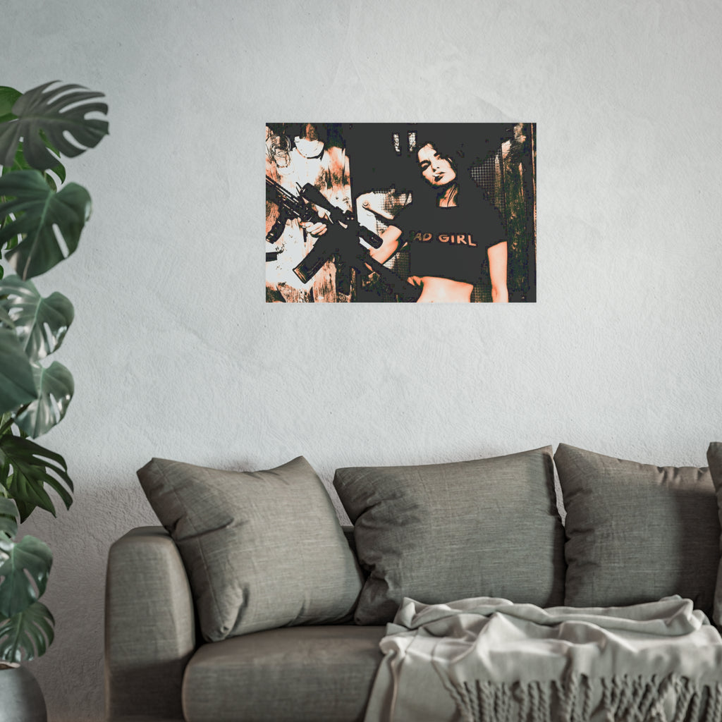 Bad Ass Woman-Satin and Archival Matte Poster