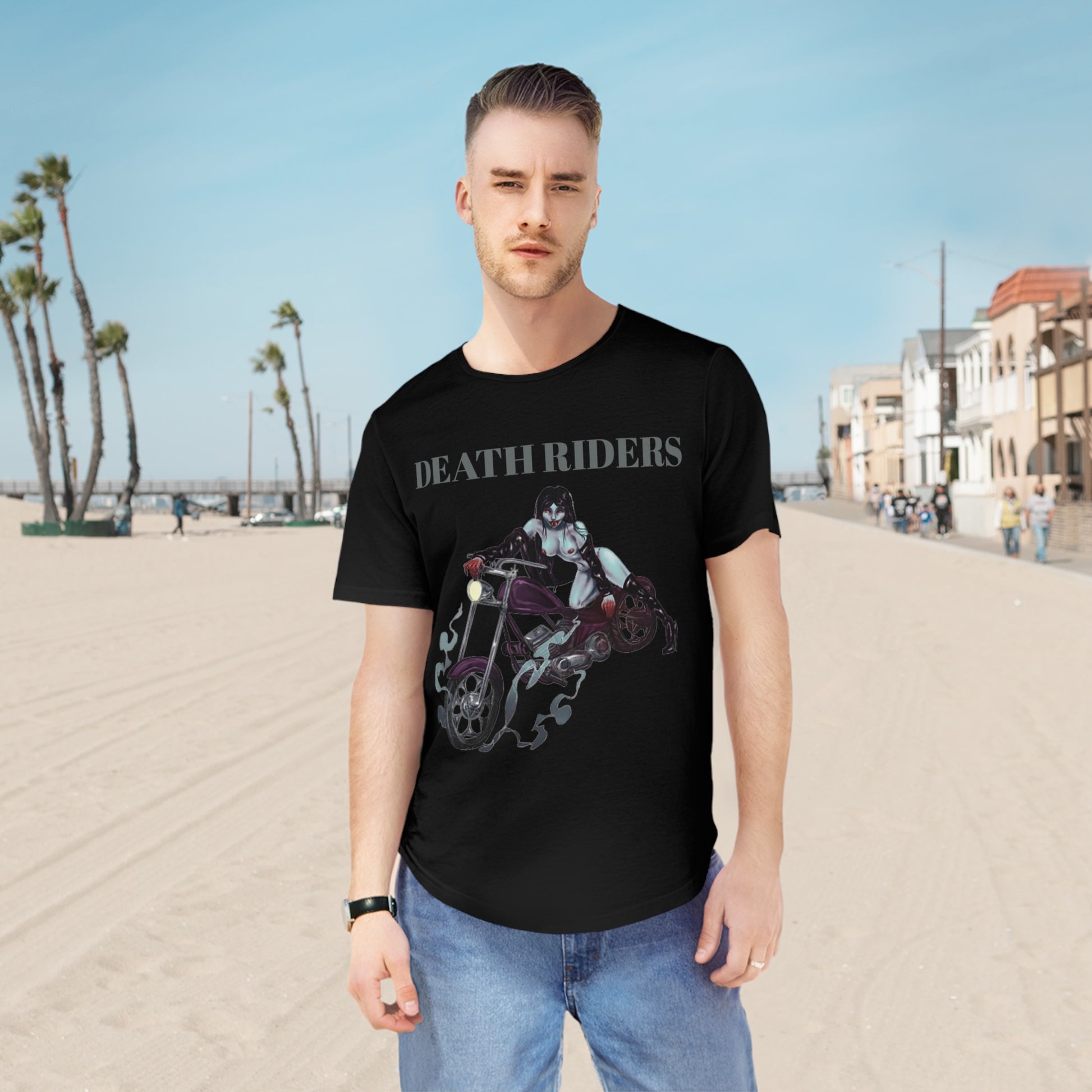 DEATH RIDERS Jersey Curved Hem Tee