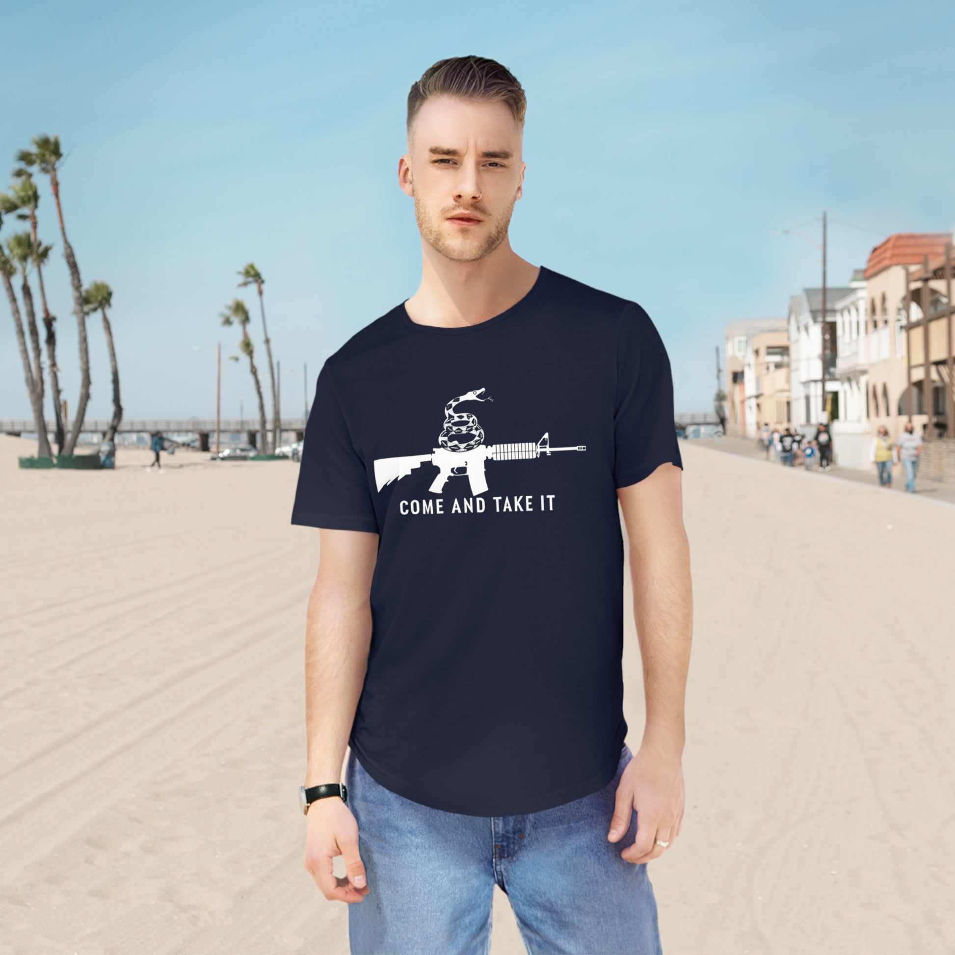 The Viper-Men's Jersey Curved Hem Tee-Dark Colors