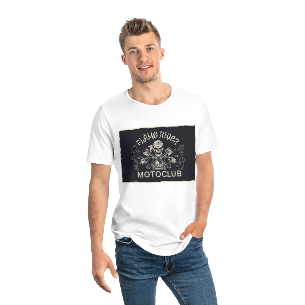 Flame Riders Moto Club Men's Jersey Curved Hem Tee
