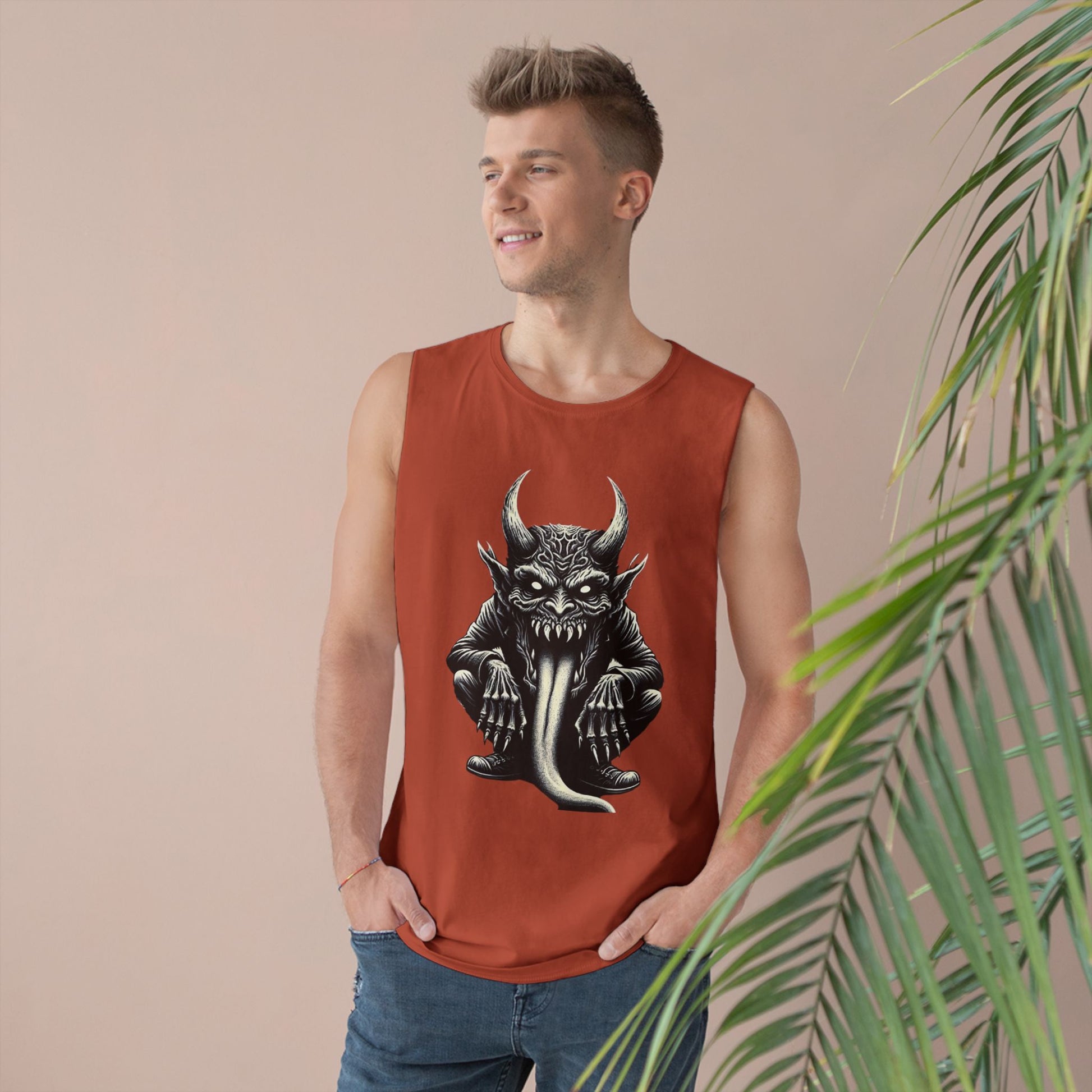 Demon Sleeveless Tee-Unisex Graphic Tank Top featuring Demon Design, Streetwear