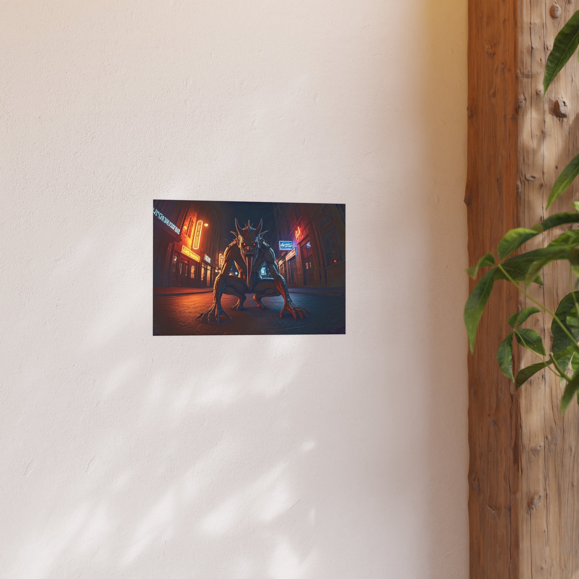Demon on the Streets at Night Satin and Archival Matte Poster
