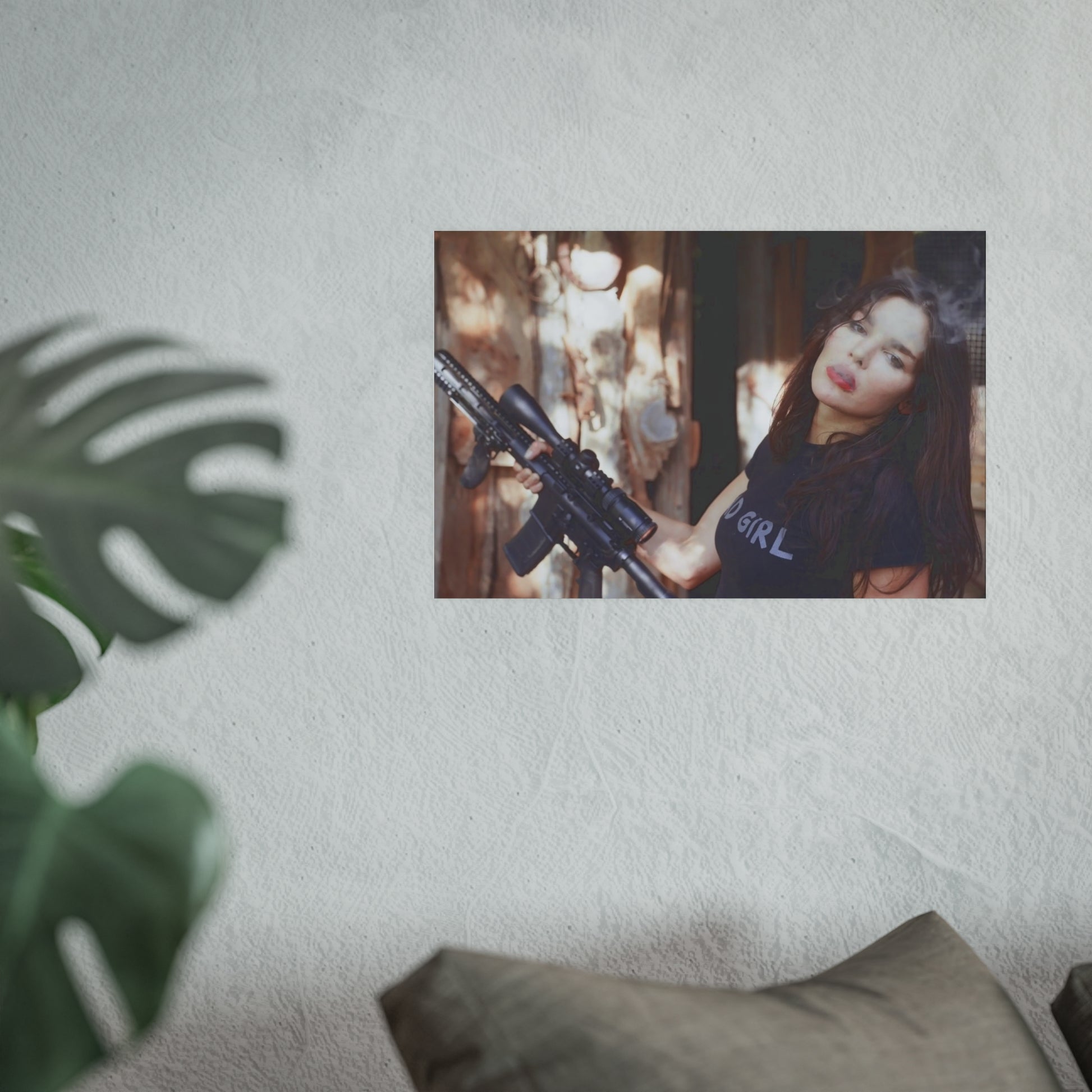 Smoking Hot Bad Girl Satin and Archival Matte Poster