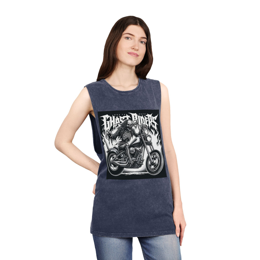 Ghost Riders Unisex Stonewash Tank Top