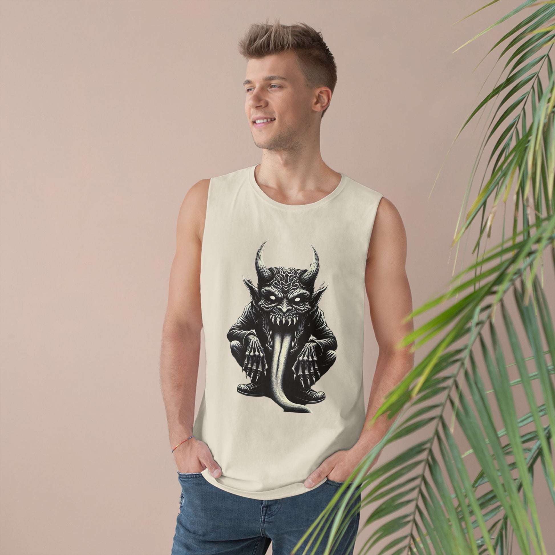 Demon Sleeveless Tee-Unisex Graphic Tank Top featuring Demon Design, Streetwear