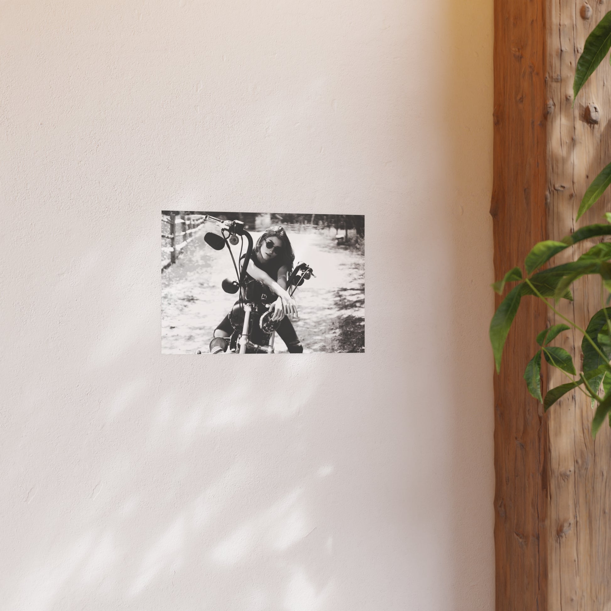 Texas Outlaw Biker Girl Satin and Archival Matte Posters