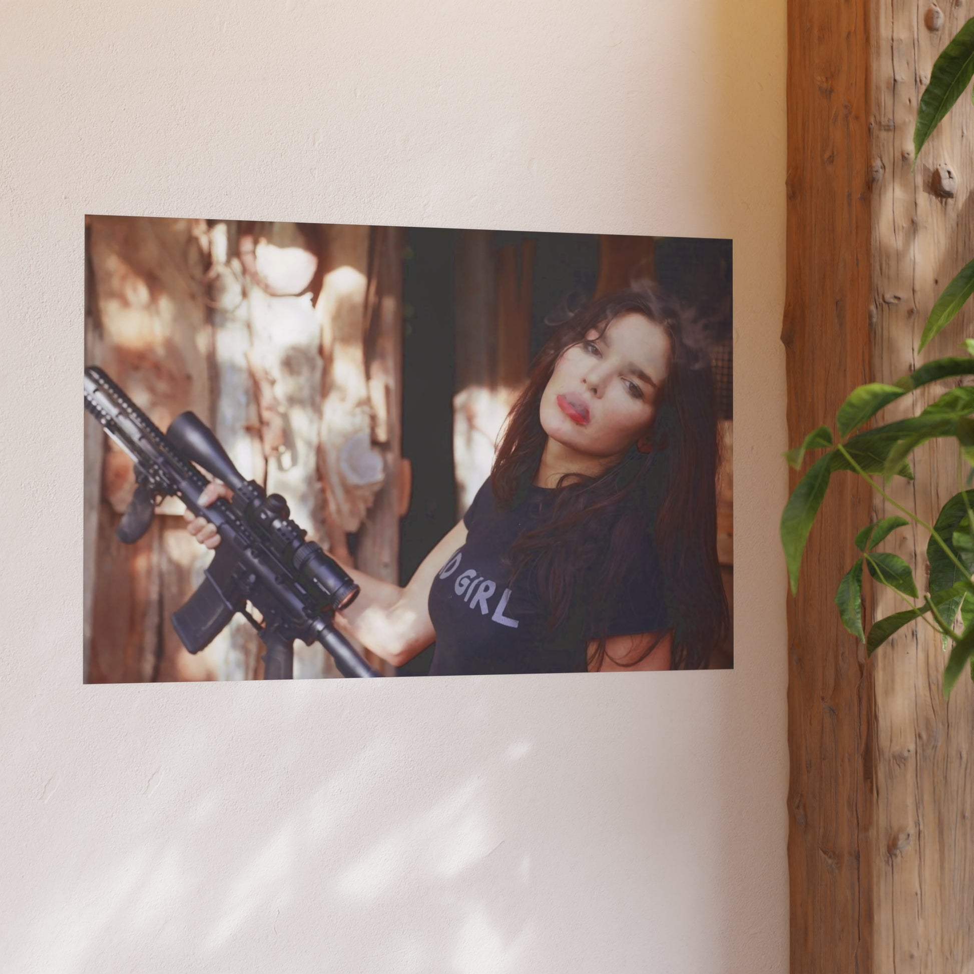 Smoking Hot Bad Girl Satin and Archival Matte Poster