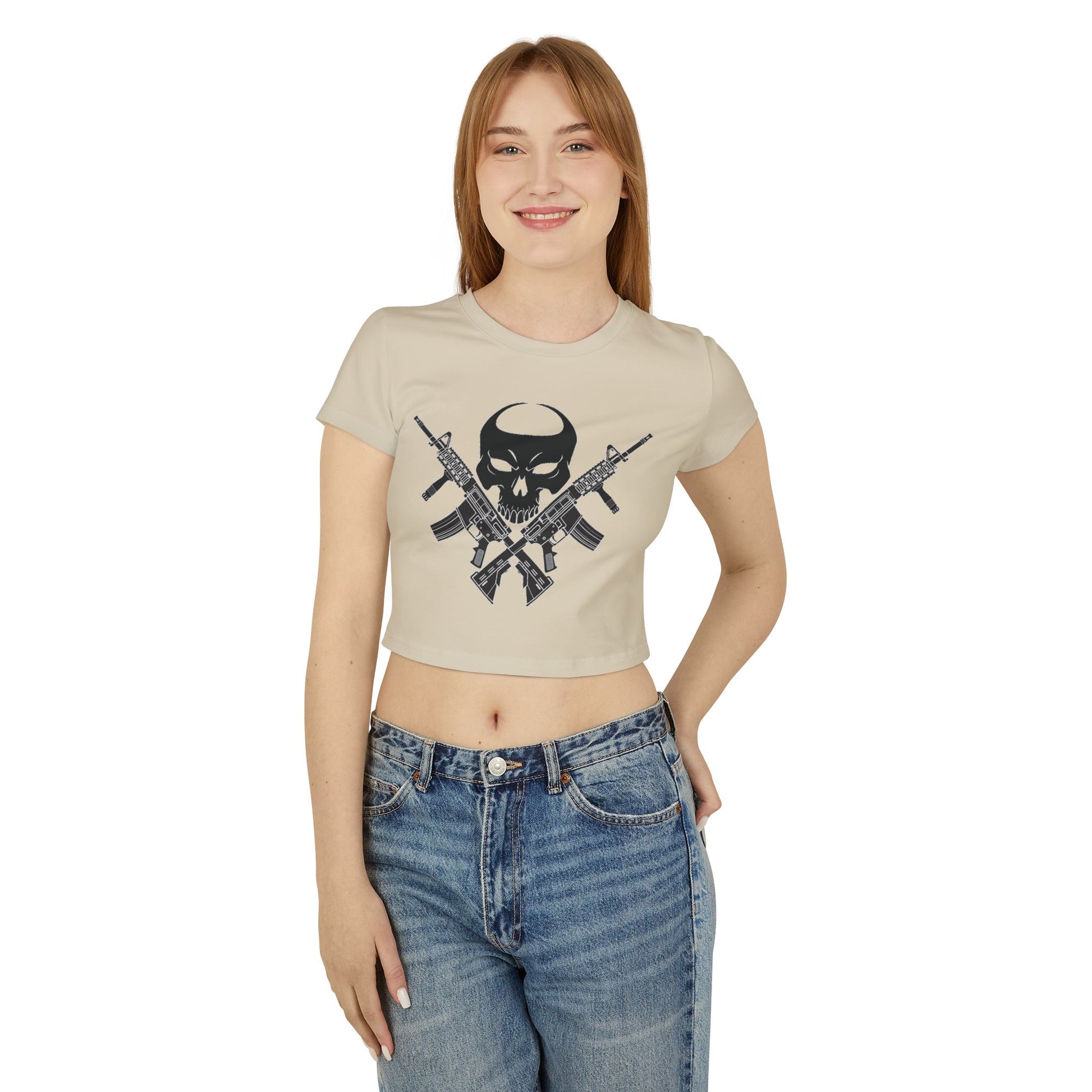War Skull Women's Baby Tee