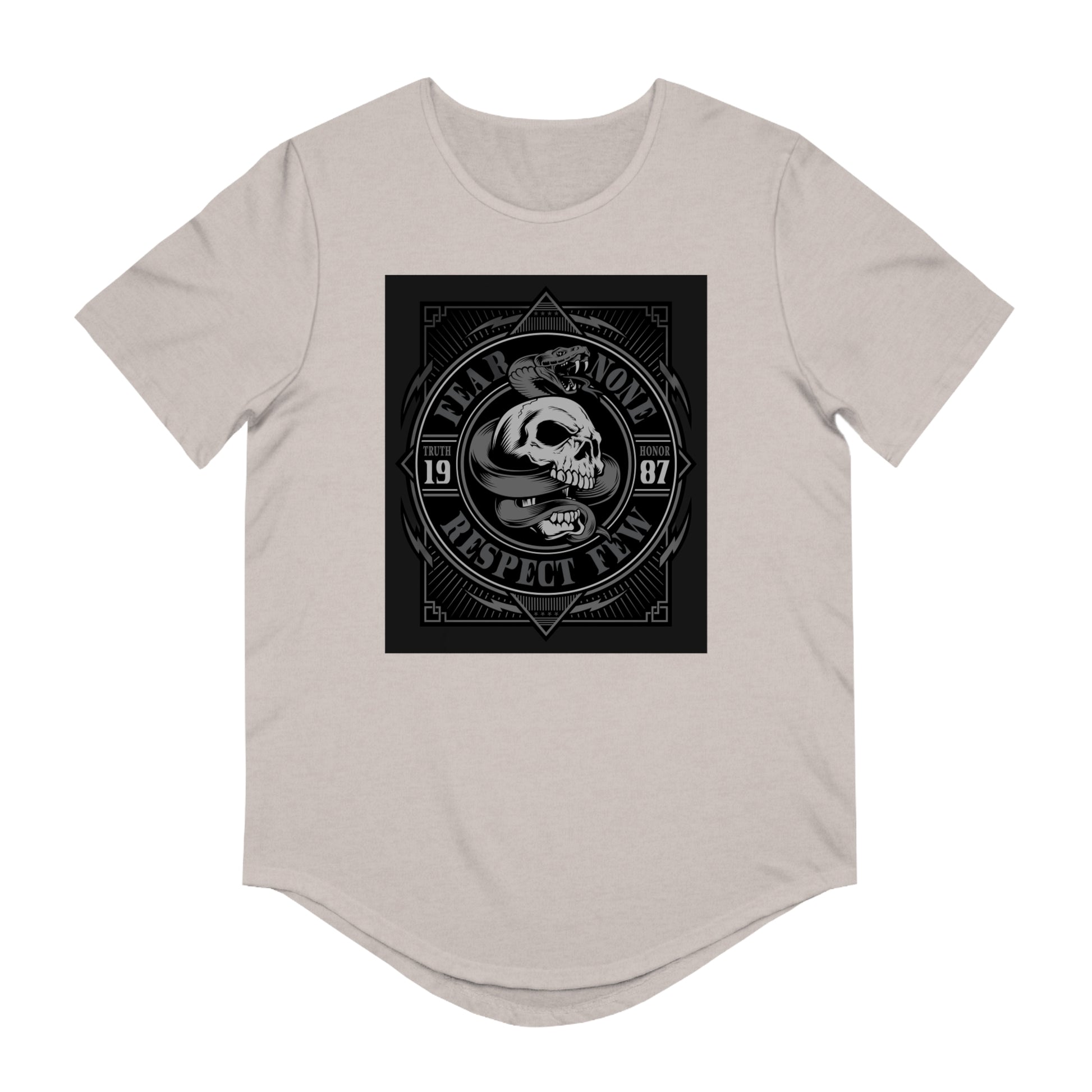 Fear None-Men's Jersey Curved Hem Tee