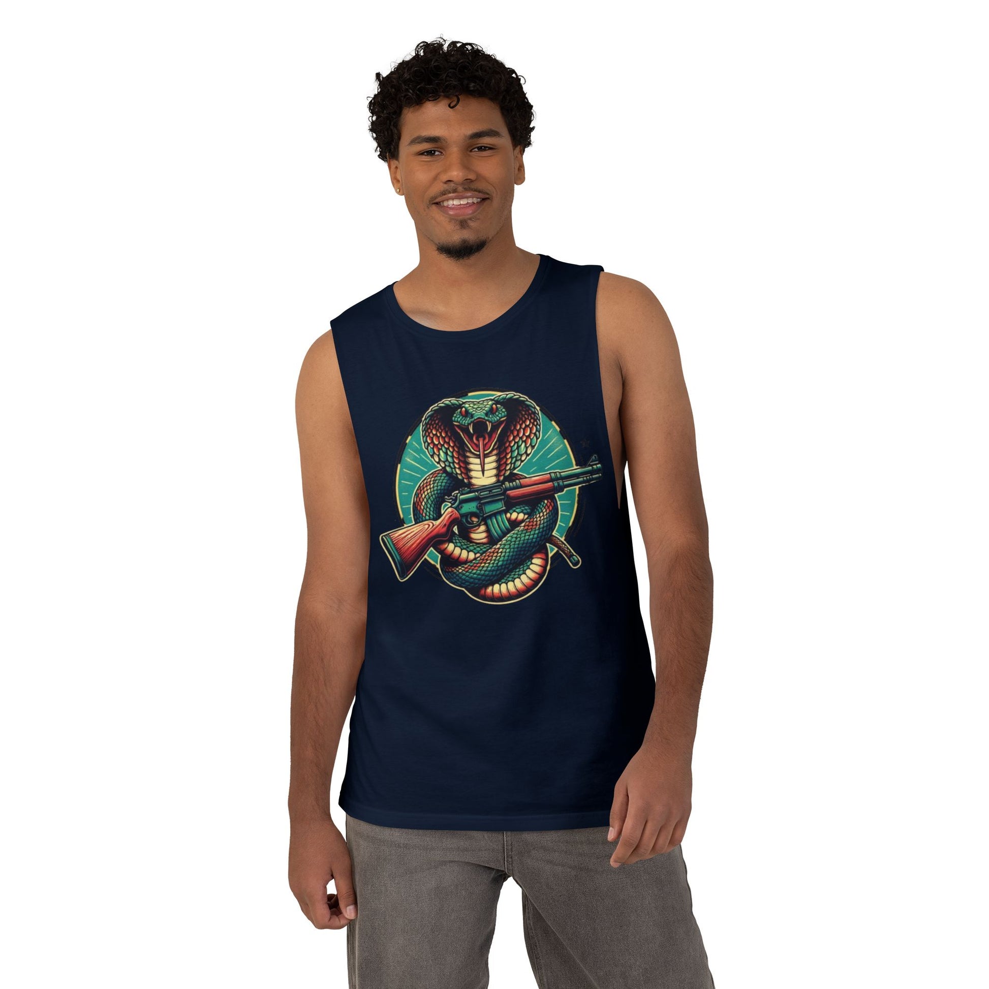 Vintage Cobra with Assault Rifle Graphic Tank Top
