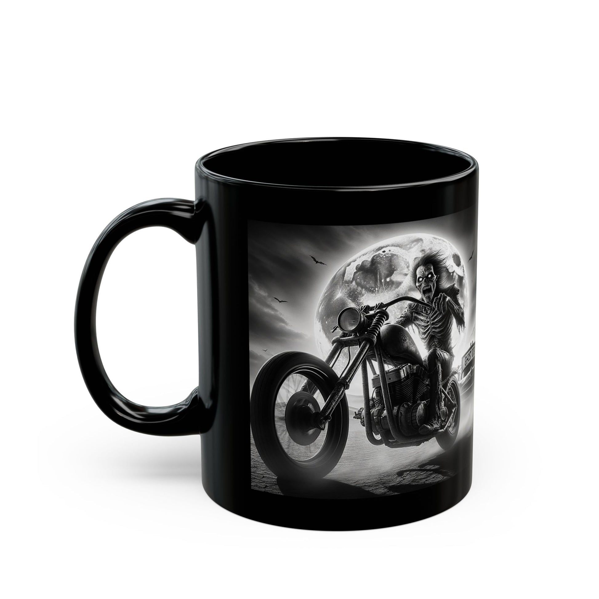 Demon Moon Rider Black Mug (11oz, 15oz)