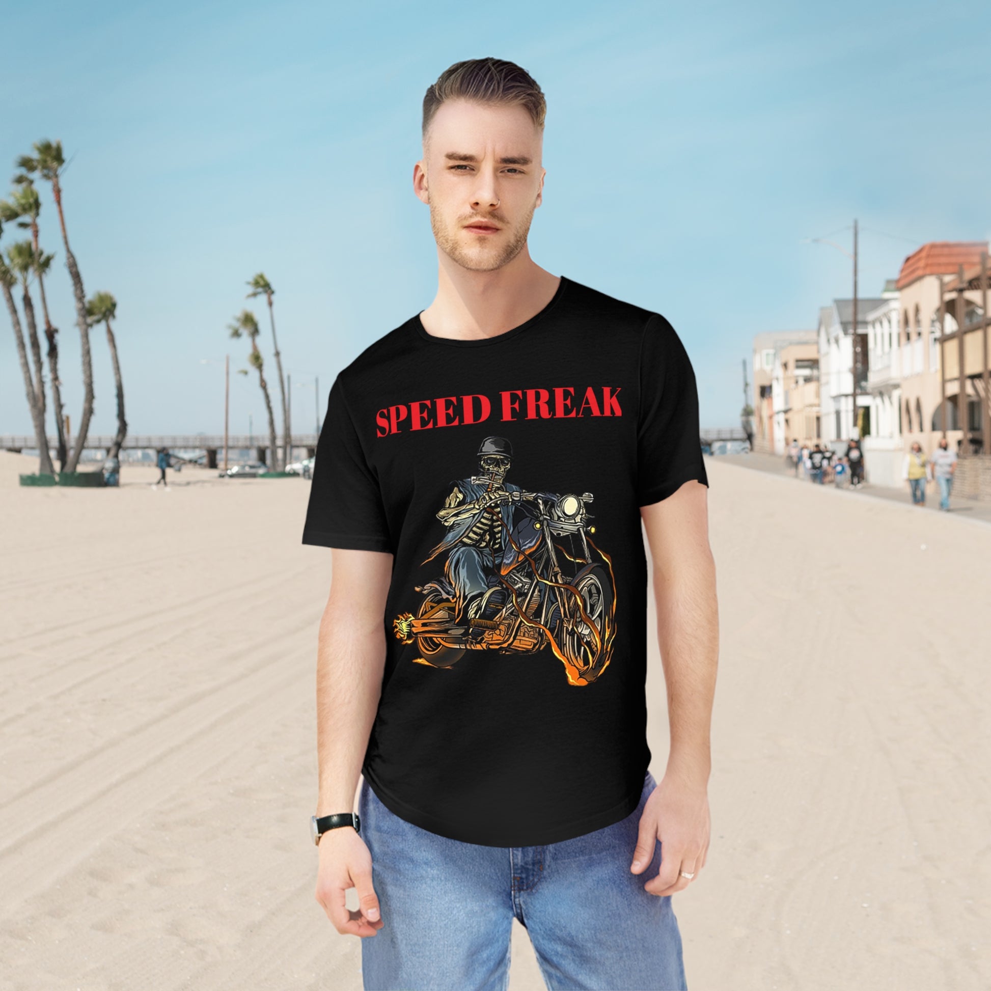 Speed Freak Men's Jersey Curved Hem Tee