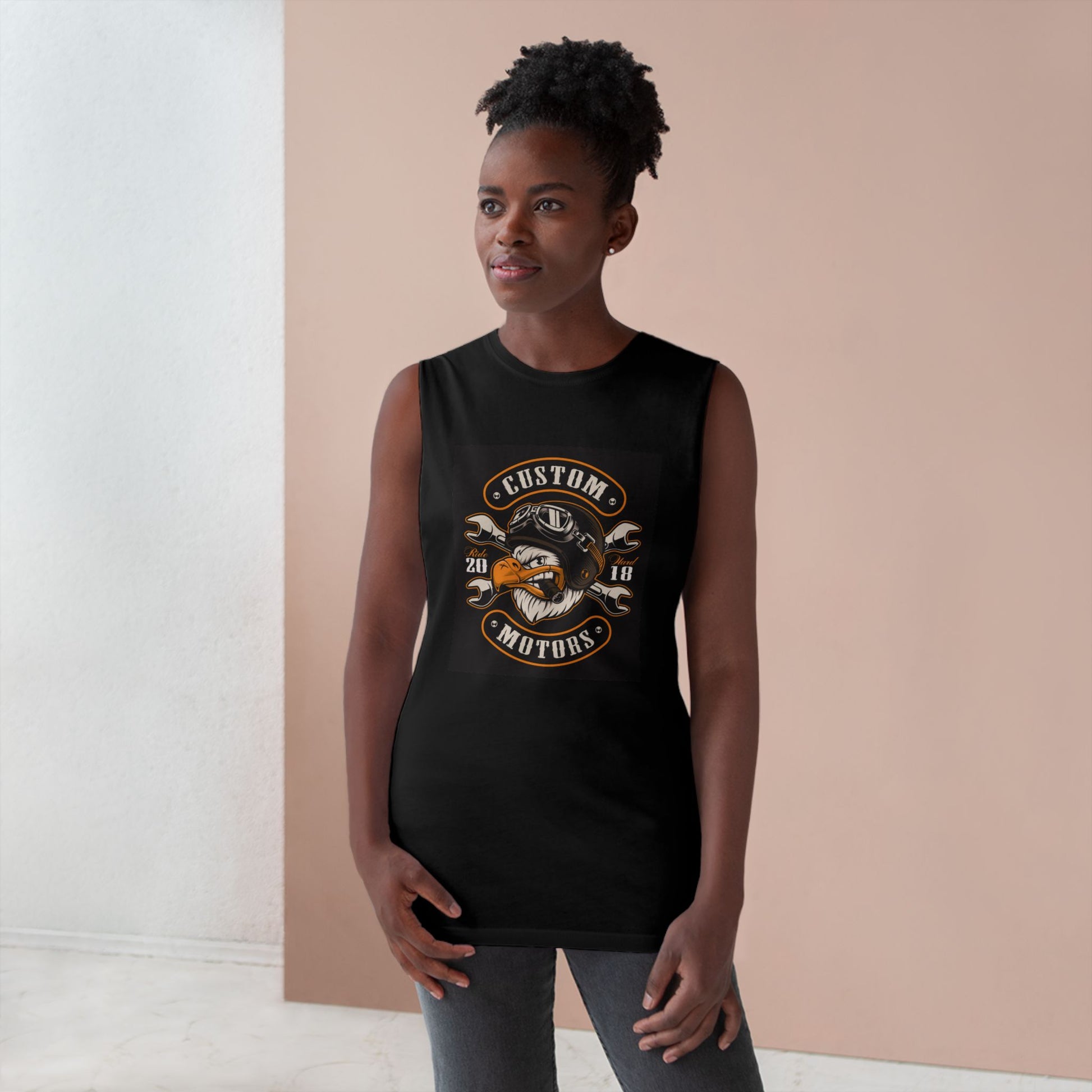 Custom Motors Cigar Smoking Eagle Sleeveless Tee