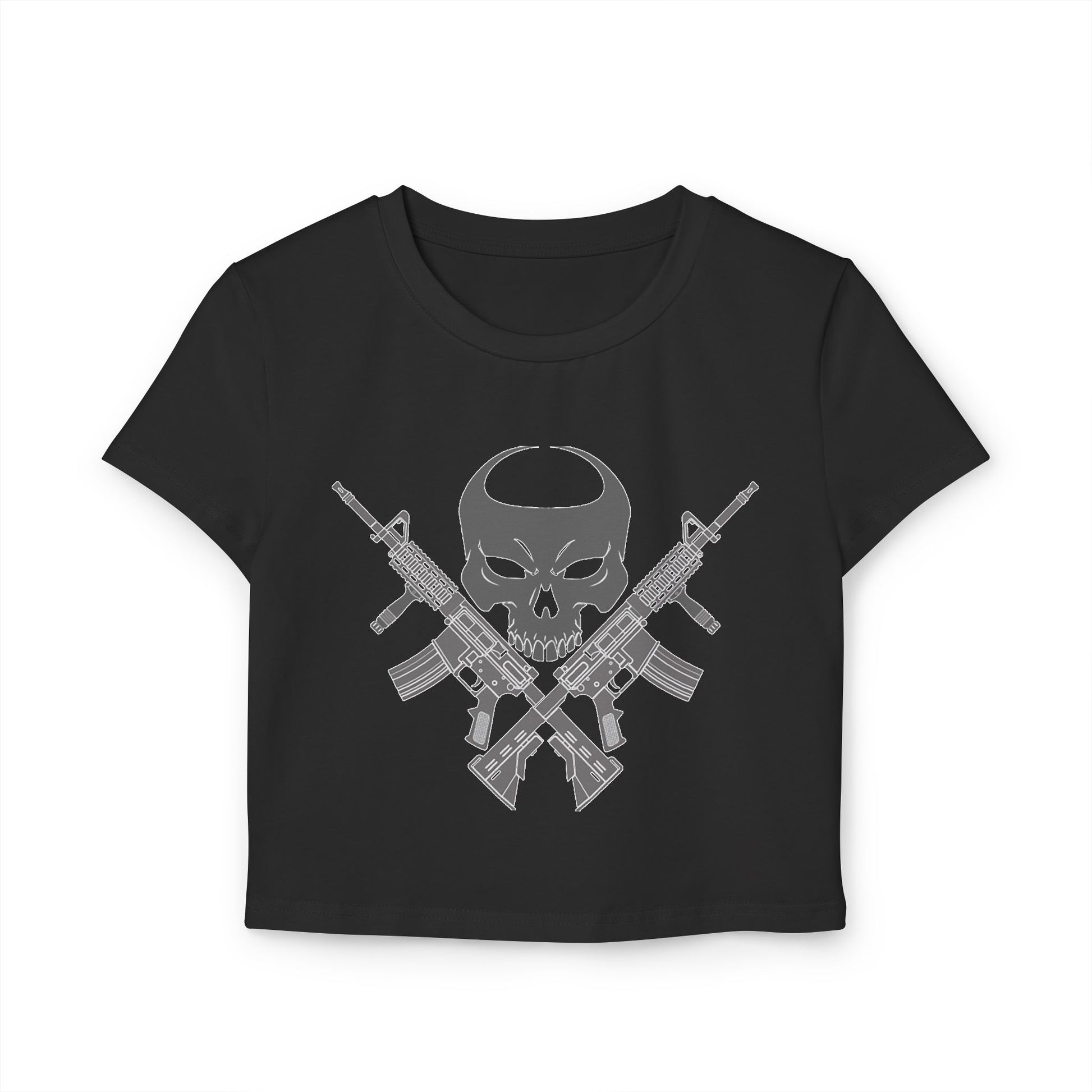 War Skull Women's Baby Tee
