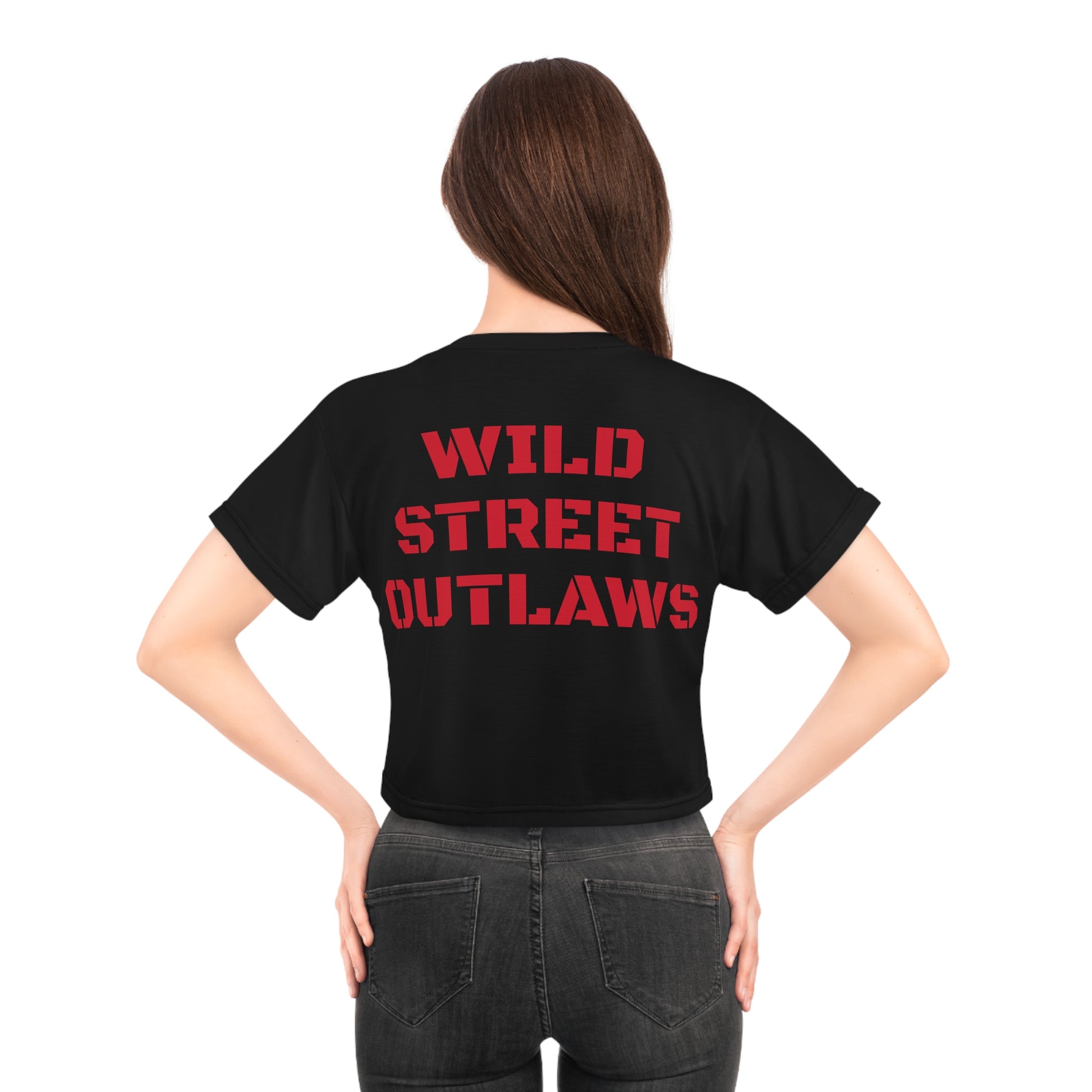 WILD STREET OUTLAWS AOP Crop Tee