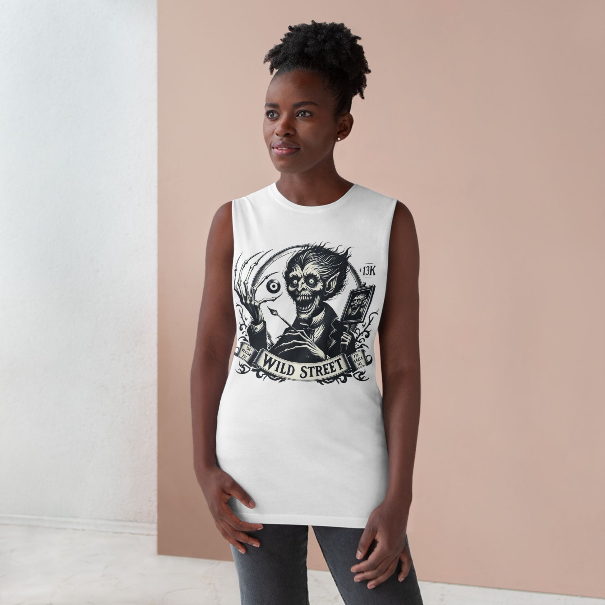 Crazy Wild Street Sleeveless Tee-Wild Street Graphic Tank Top, Gothic Style Apparel