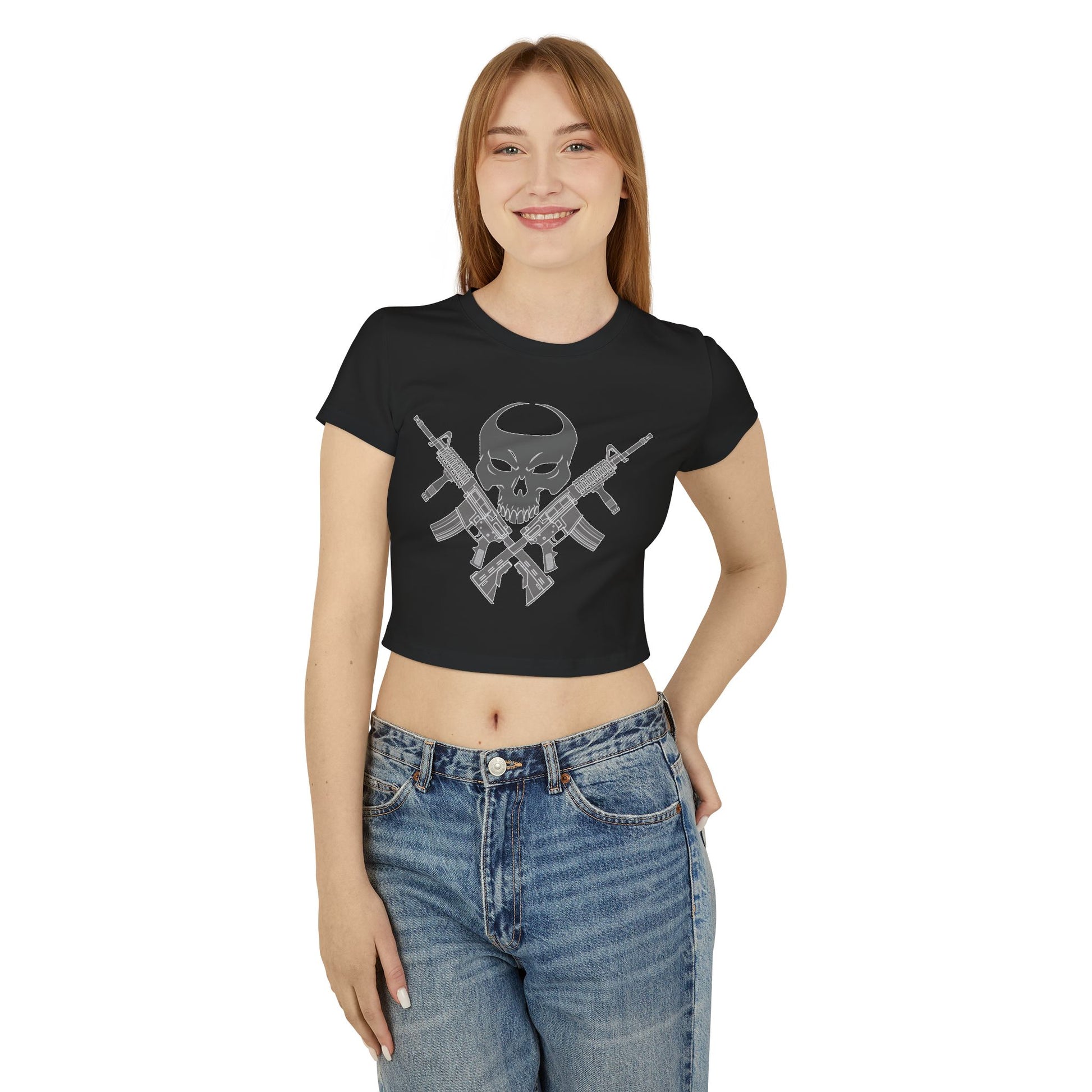 War Skull Women's Baby Tee