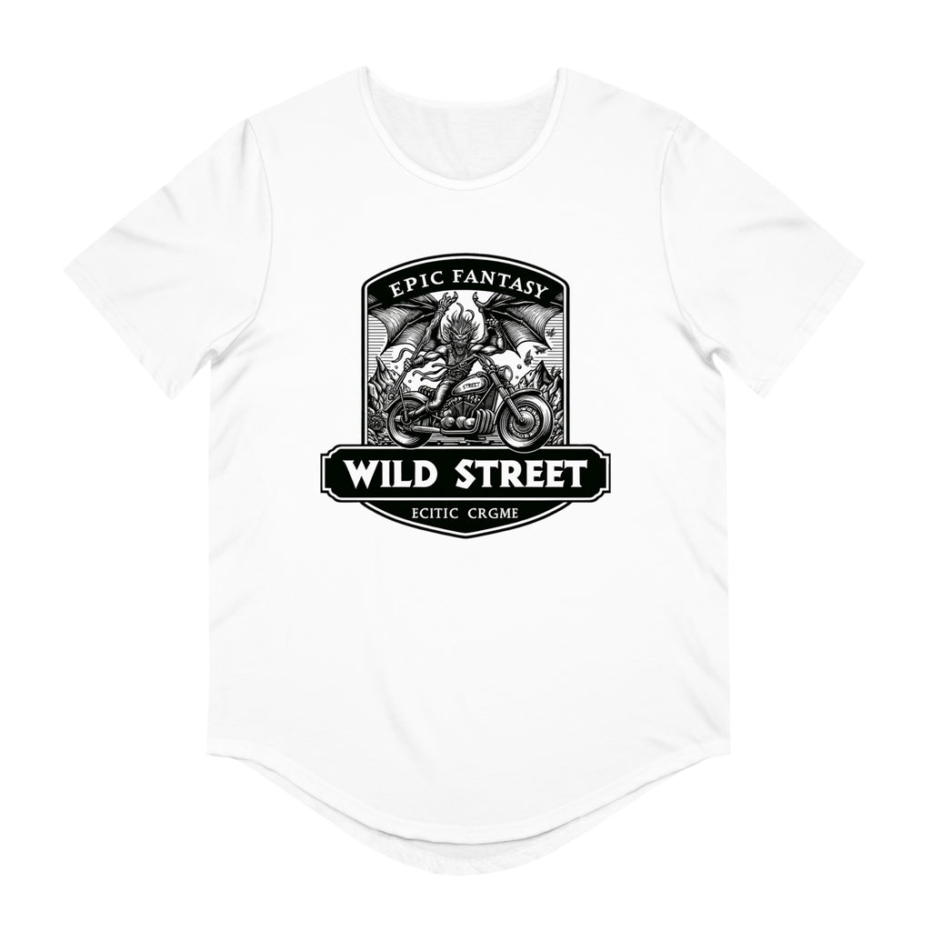 EPIC FANTASY-Men's Jersey Curved Hem Tee