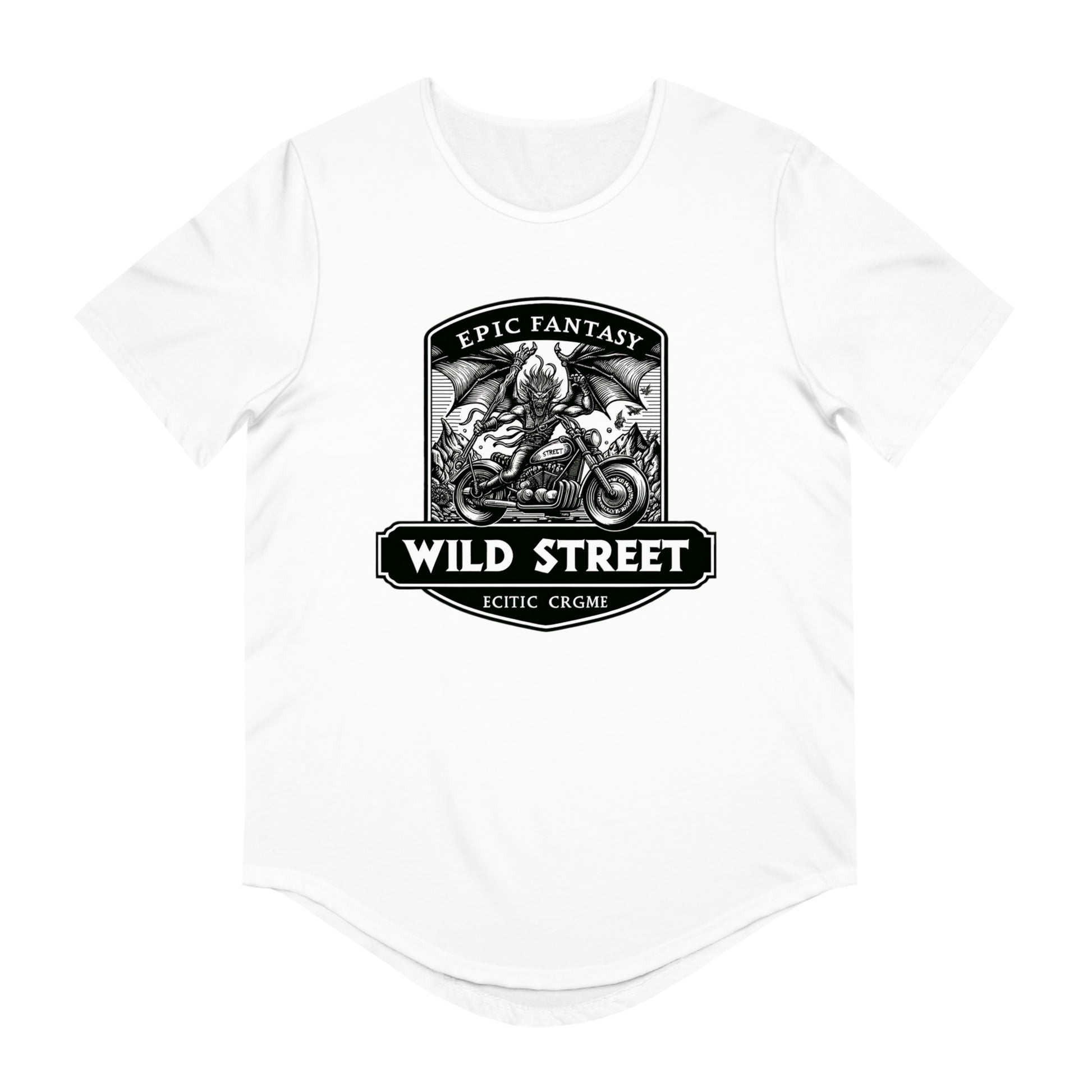 EPIC FANTASY-Men's Jersey Curved Hem Tee