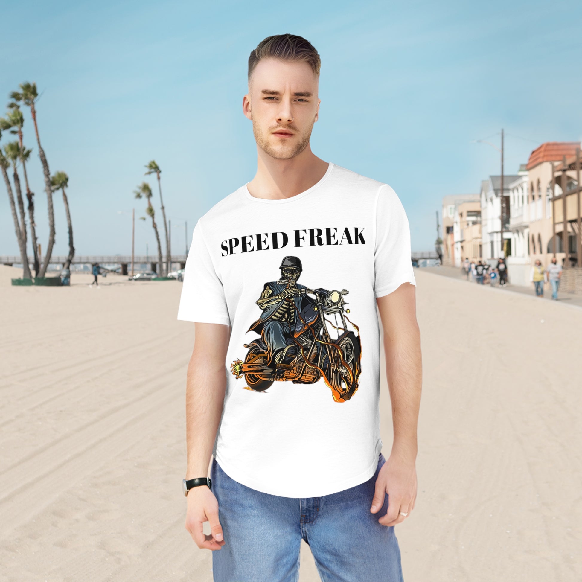 Speed Freak Men's Jersey Curved Hem Tee