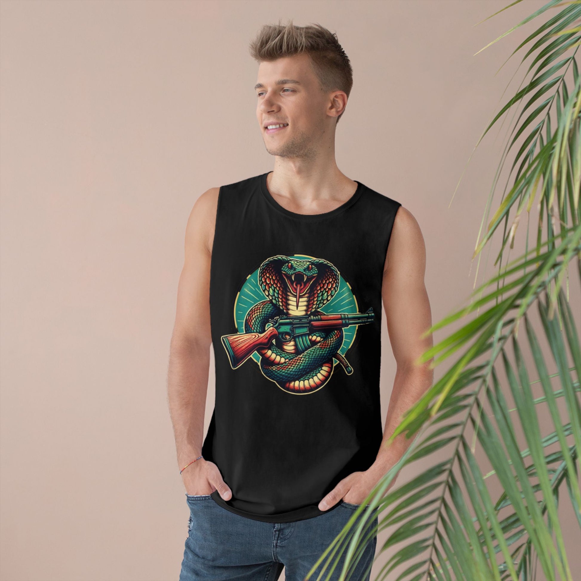 Vintage Cobra with Assault Rifle Graphic Tank Top