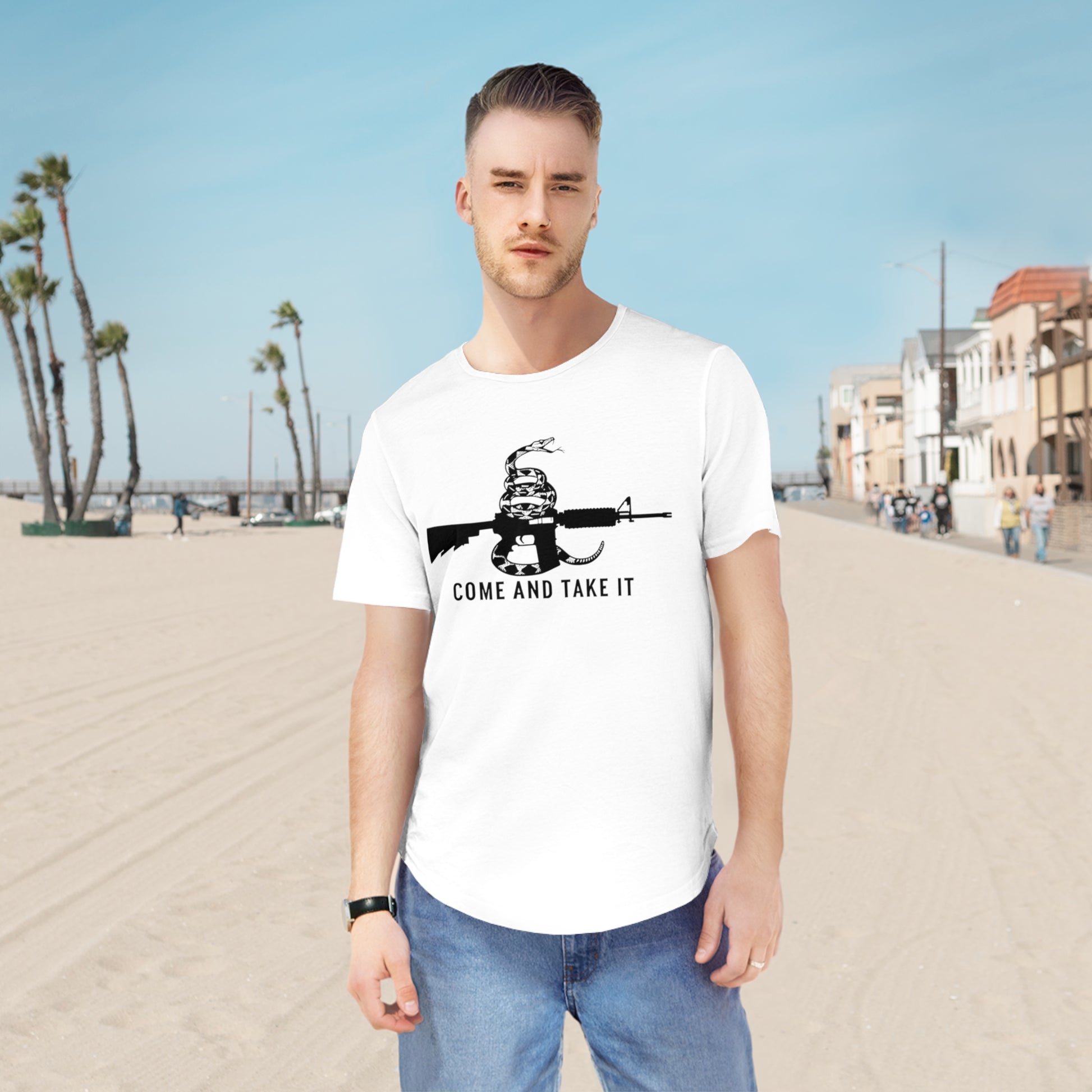The Viper-Men's Jersey Curved Hem Tee-Light Colors