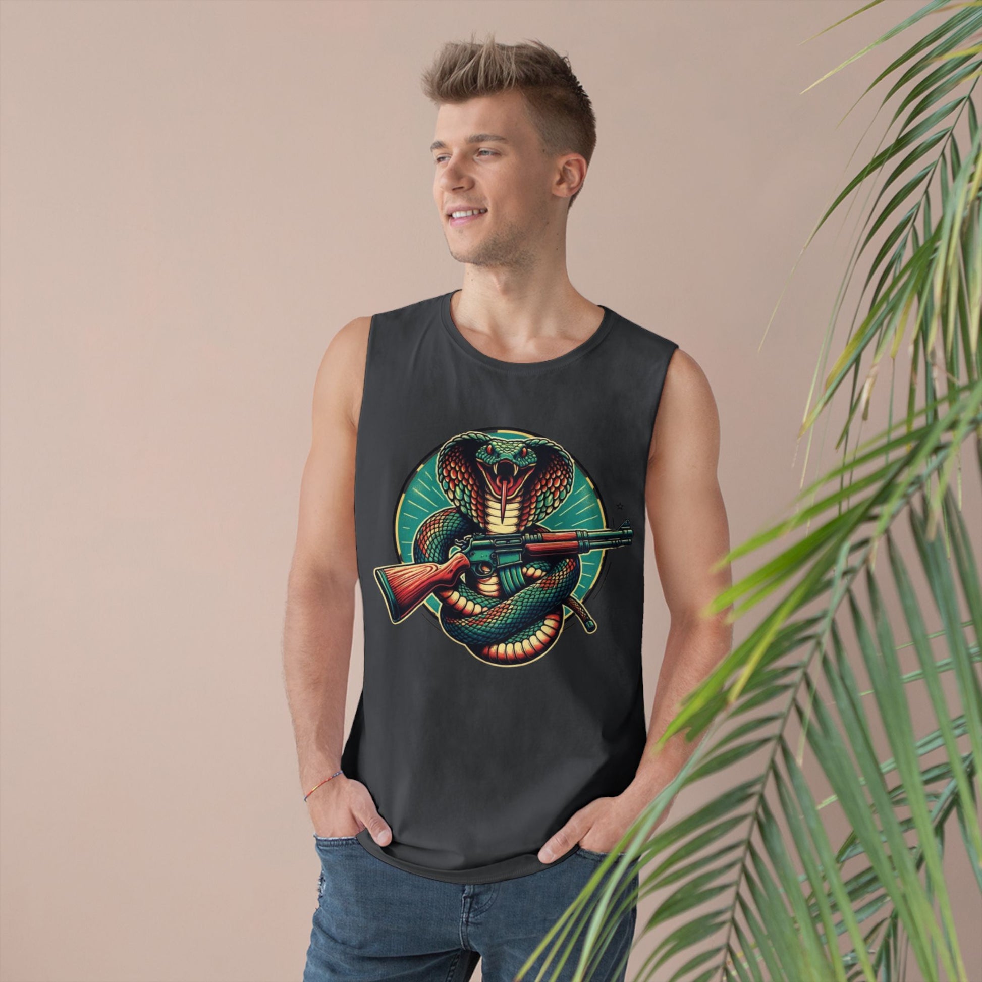 Vintage Cobra with Assault Rifle Graphic Tank Top