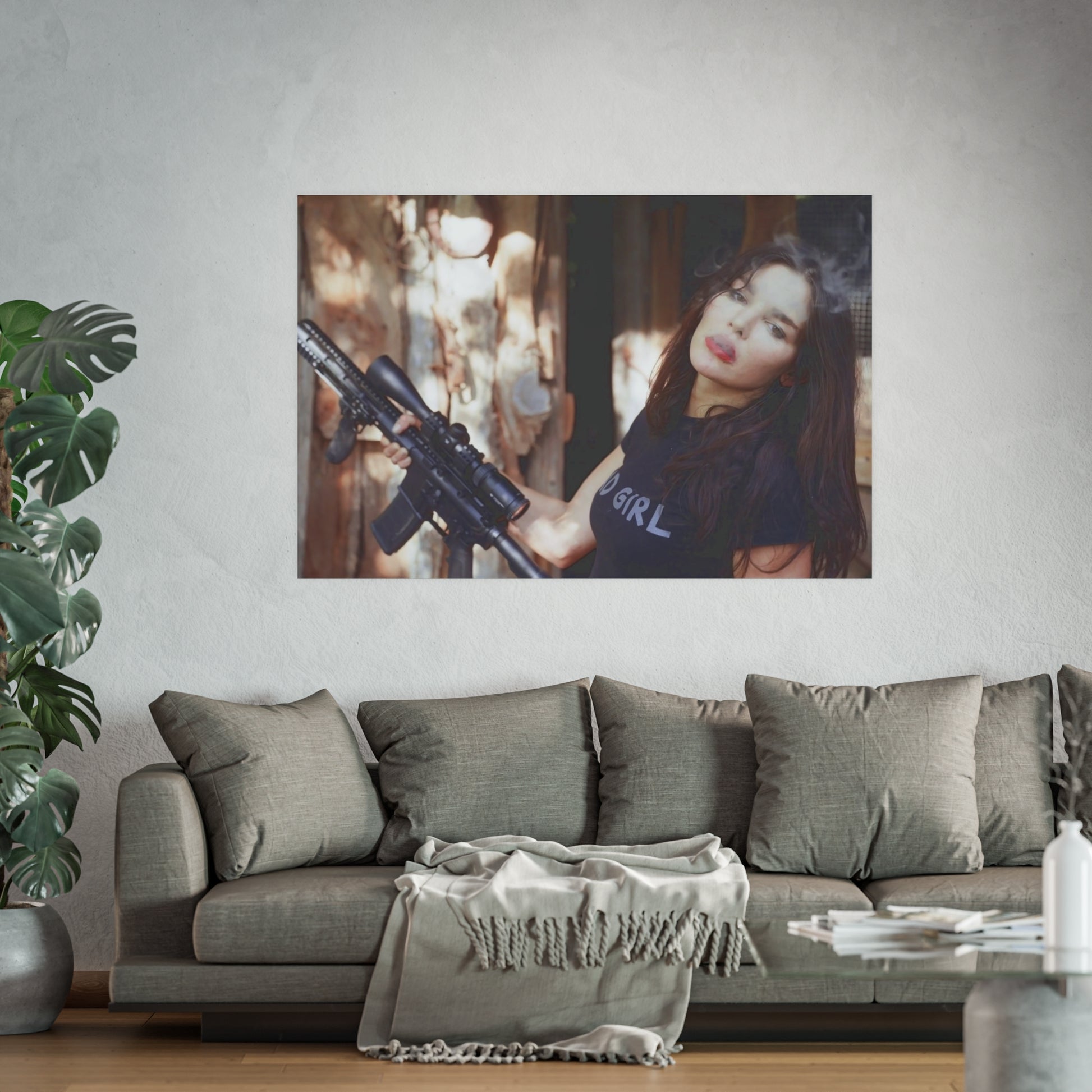 Smoking Hot Bad Girl Satin and Archival Matte Poster