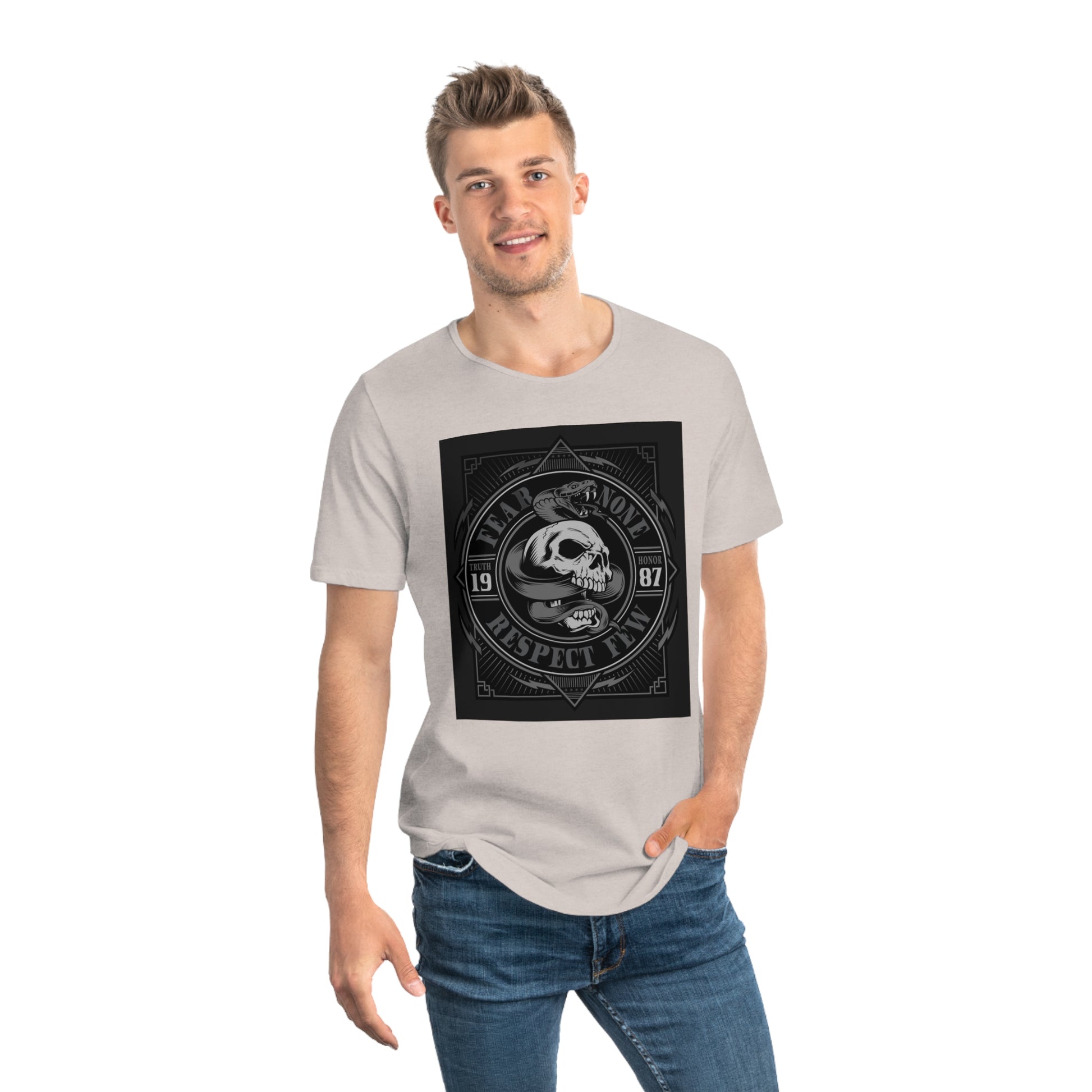 Fear None-Men's Jersey Curved Hem Tee