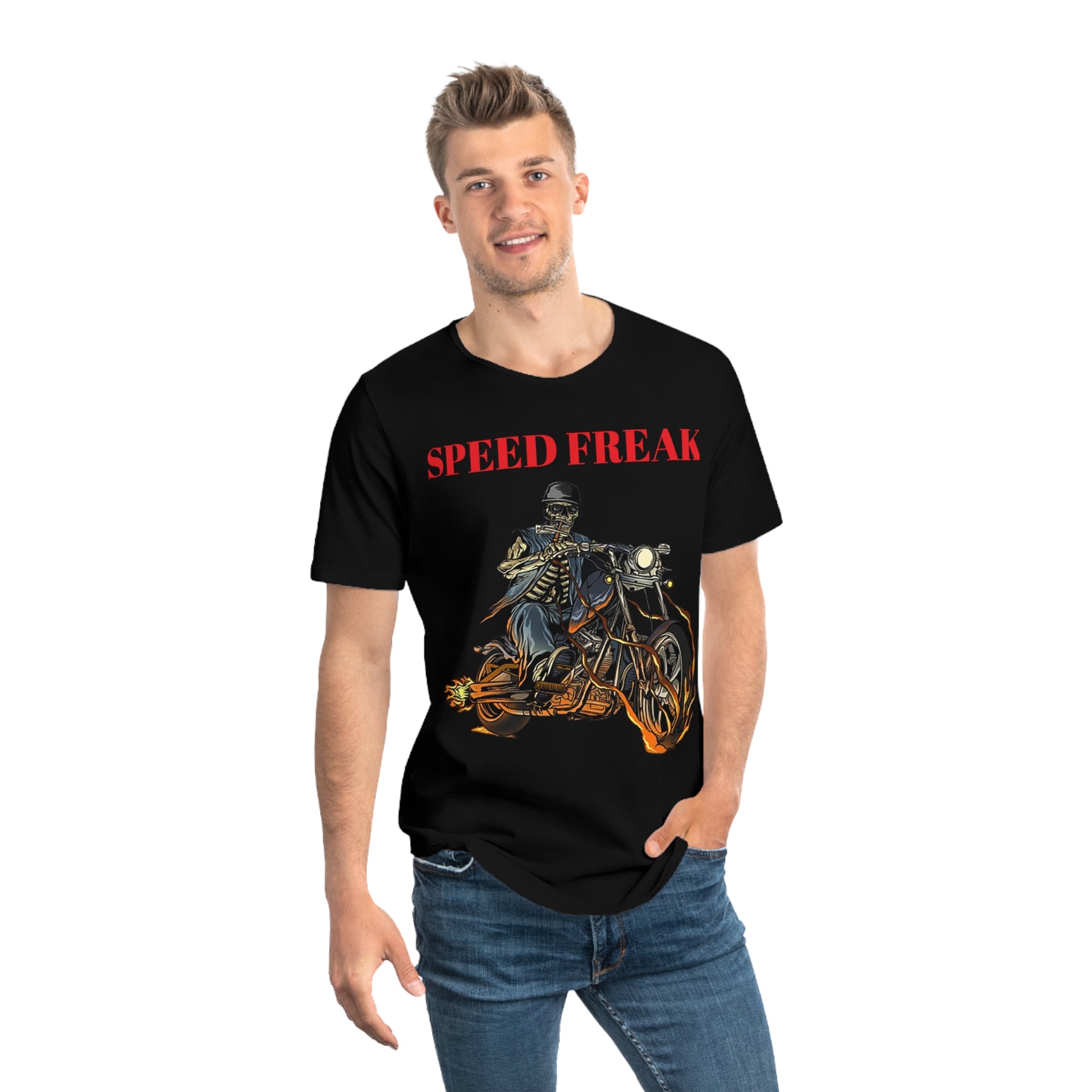Speed Freak Men's Jersey Curved Hem Tee
