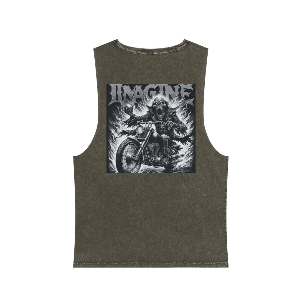 Ghost Riders Unisex Stonewash Tank Top
