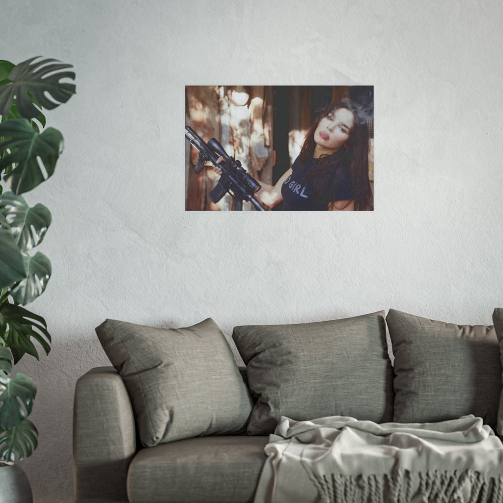 Smoking Hot Bad Girl Satin and Archival Matte Poster