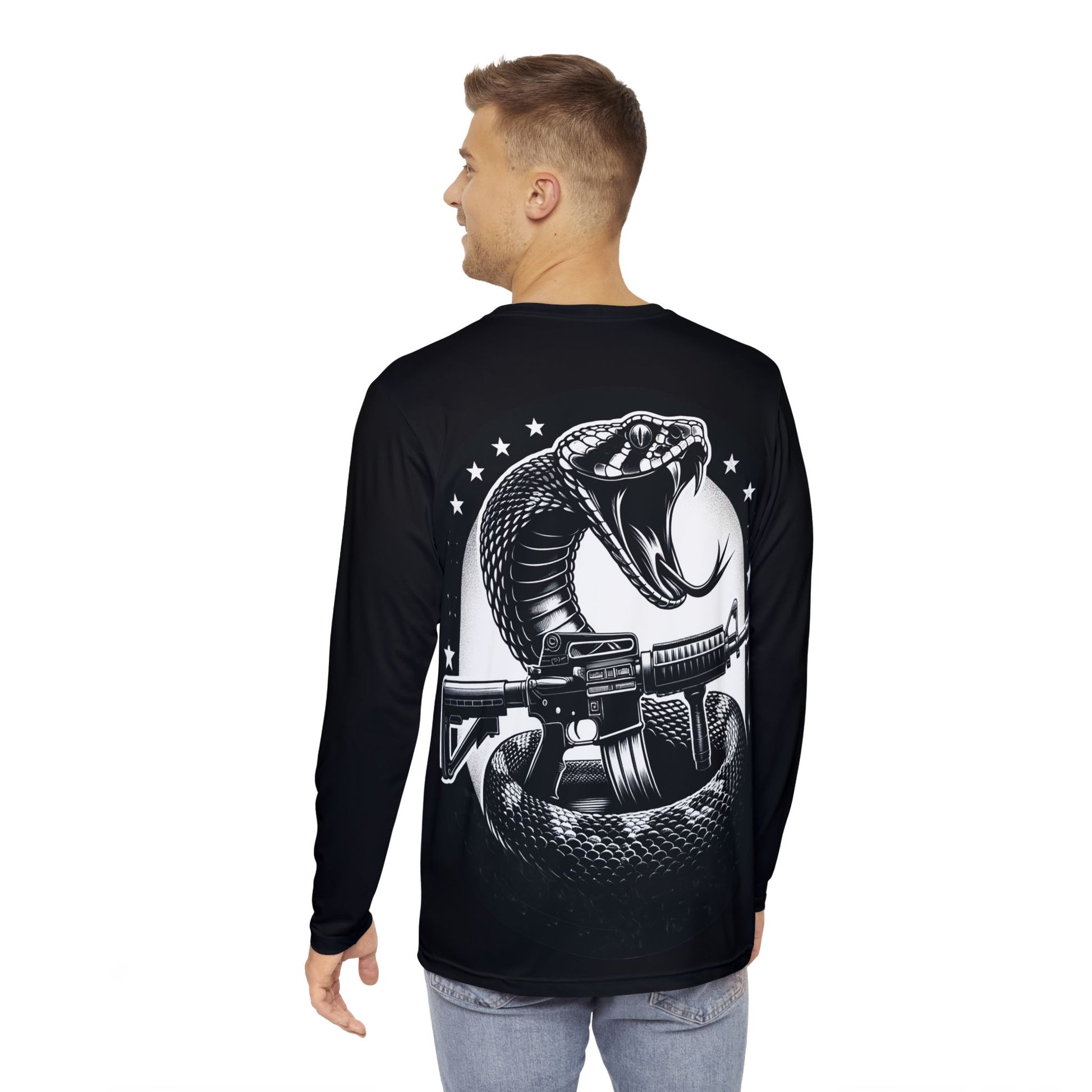 Assault Snake-Men's Long Sleeve Shirt (AOP)