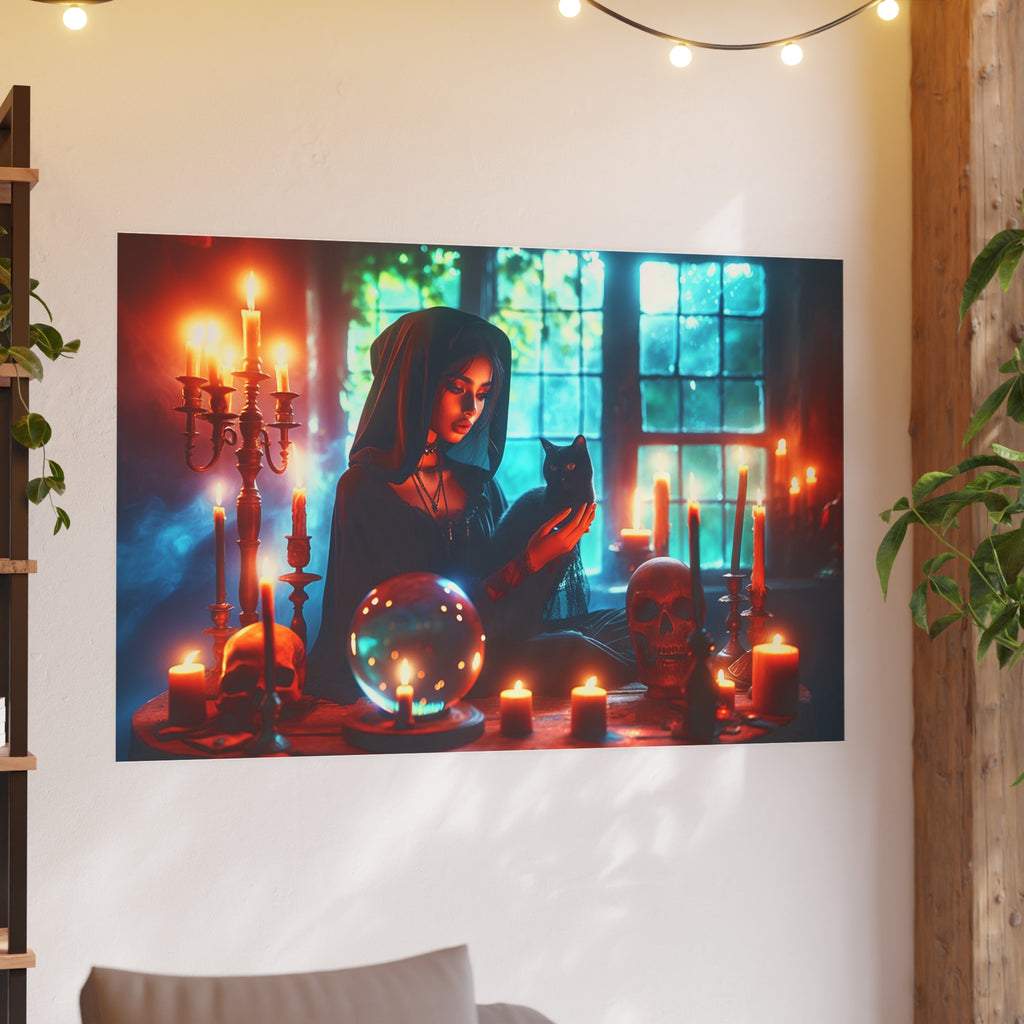 Black Cat Familiar Satin and Archival Matte Poster
