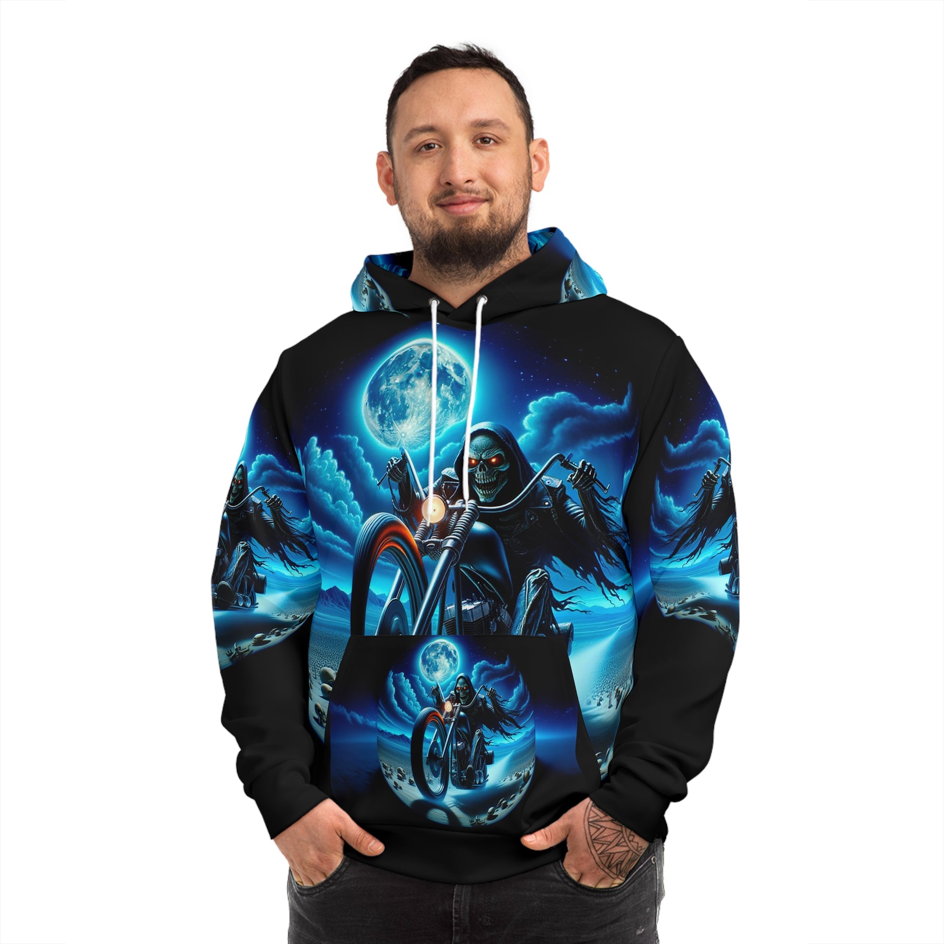 Mad Moon Rider Fashion Hoodie (AOP)