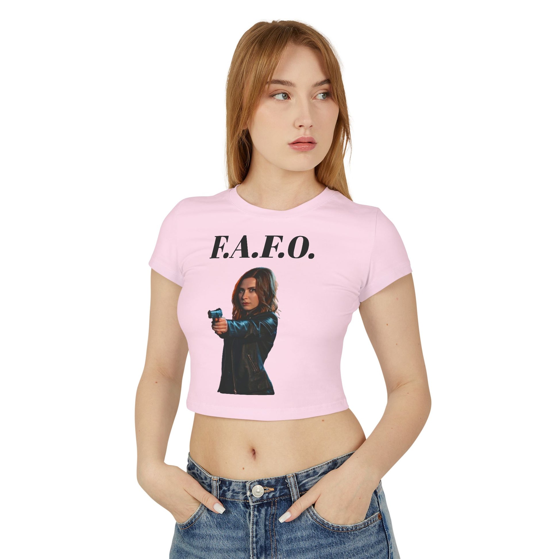 F.A.F.O. Women's Baby Tee - Empowering Graphic Tee