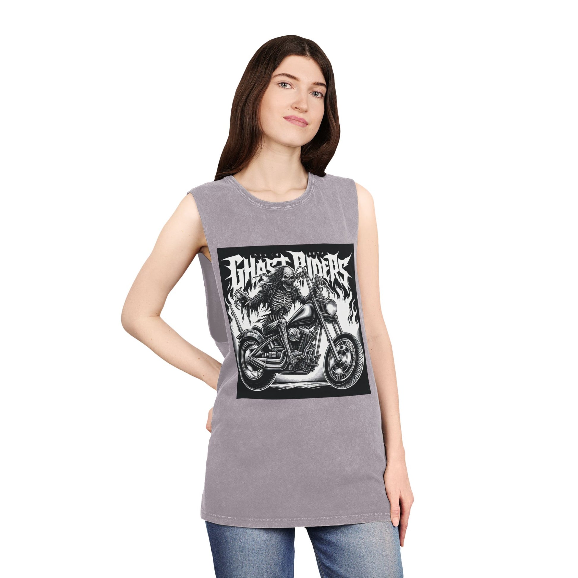 Ghost Riders Unisex Stonewash Tank Top