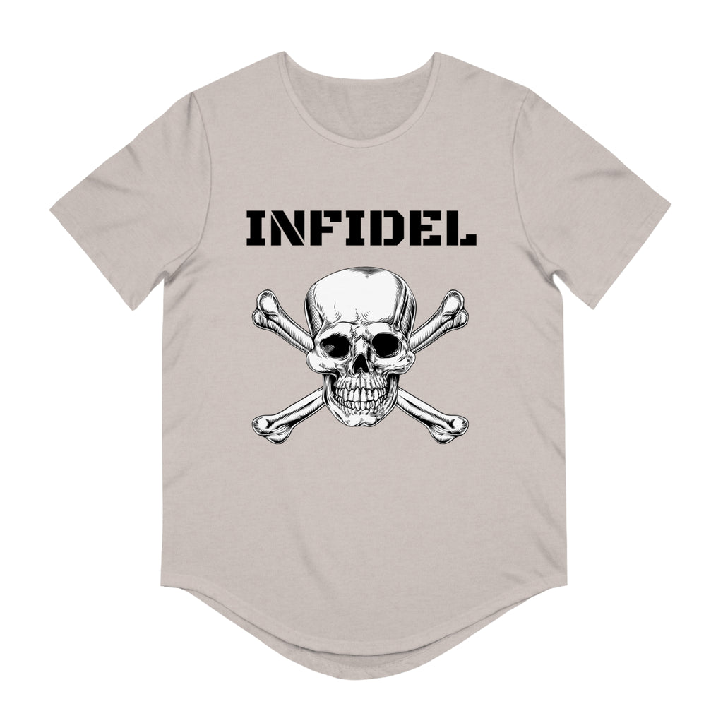 Skull and Crossbones-Infidel Skull Design, Casual Streetwear, Edgy Style, Unique Fashion Statement