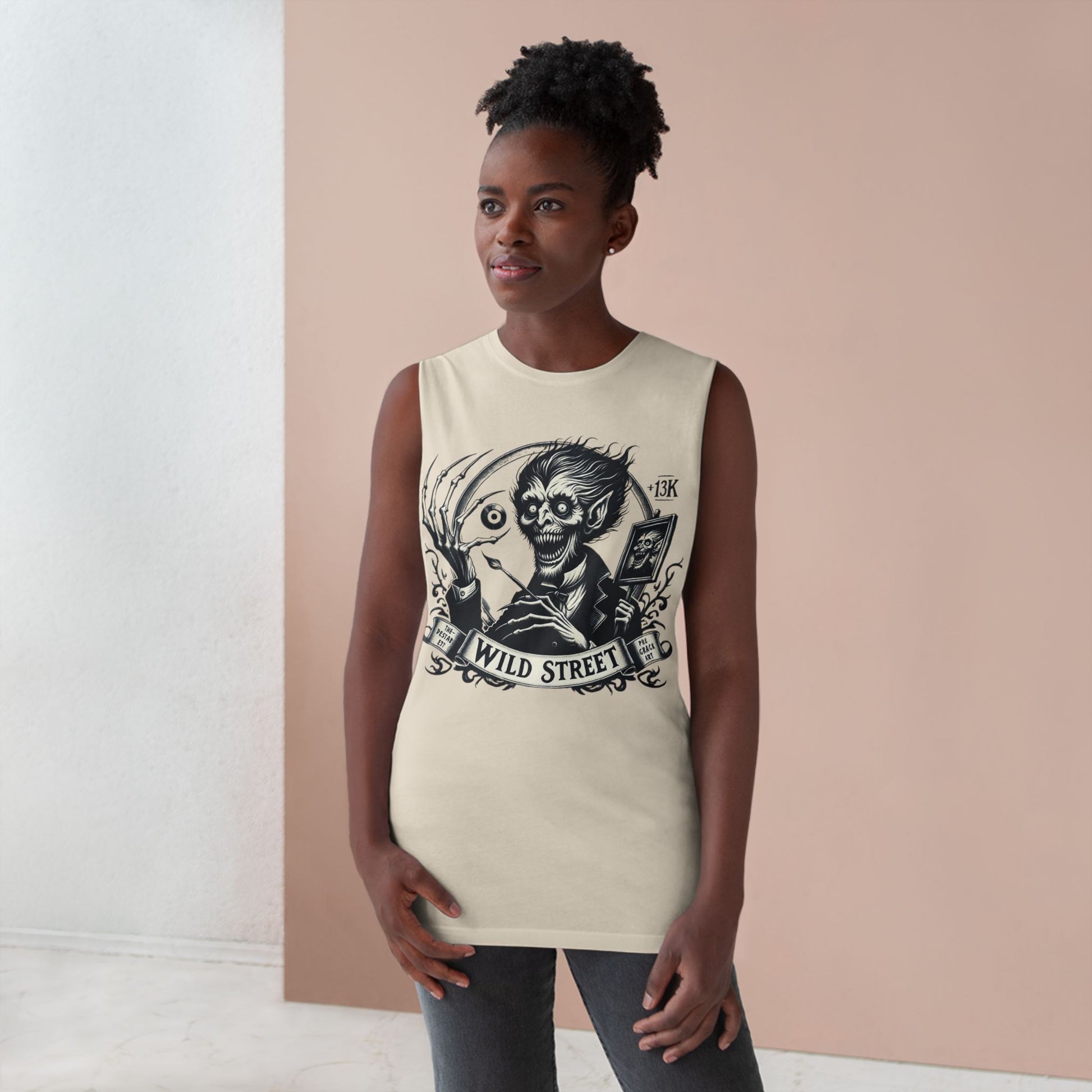 Crazy Wild Street Sleeveless Tee-Wild Street Graphic Tank Top, Gothic Style Apparel