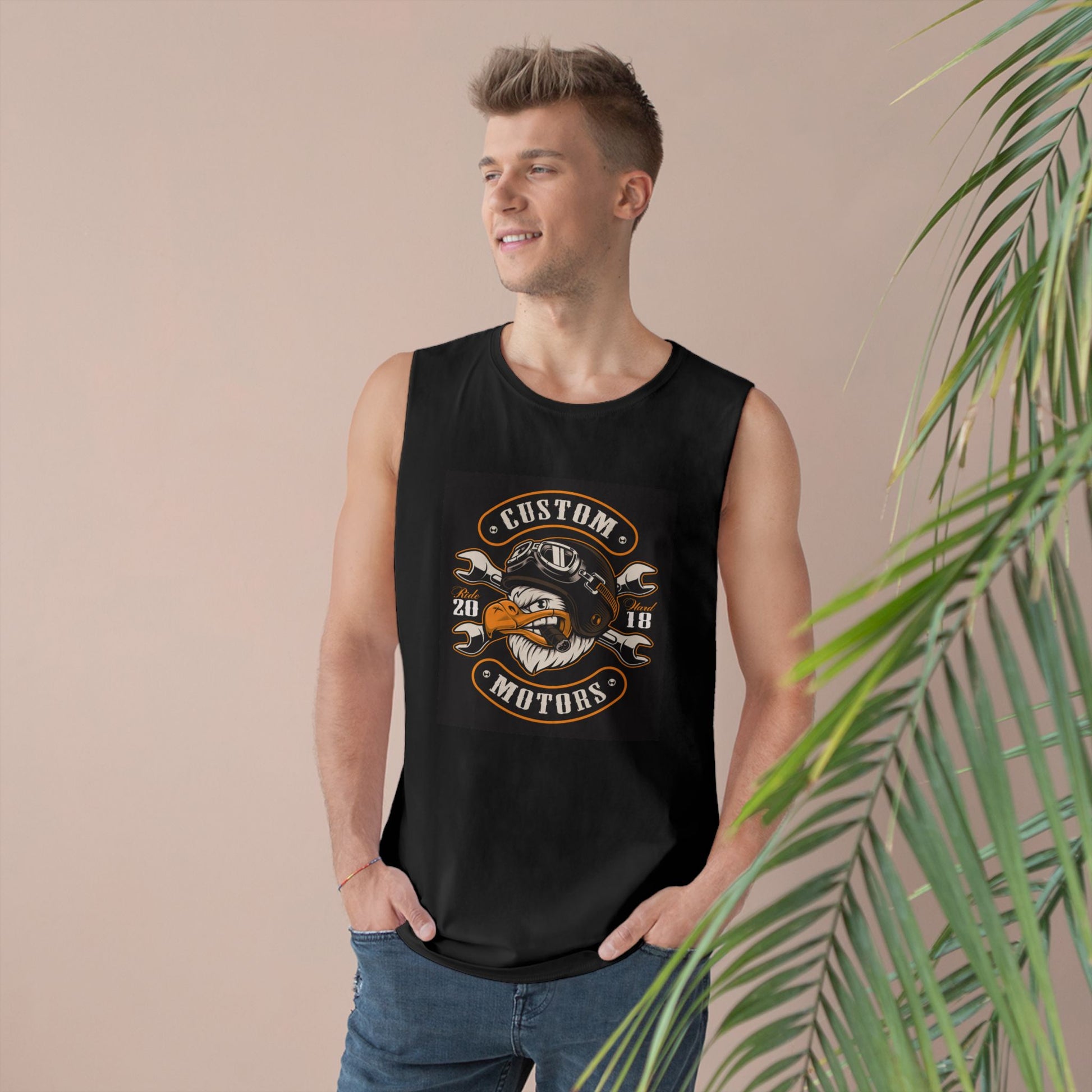 Custom Motors Cigar Smoking Eagle Sleeveless Tee