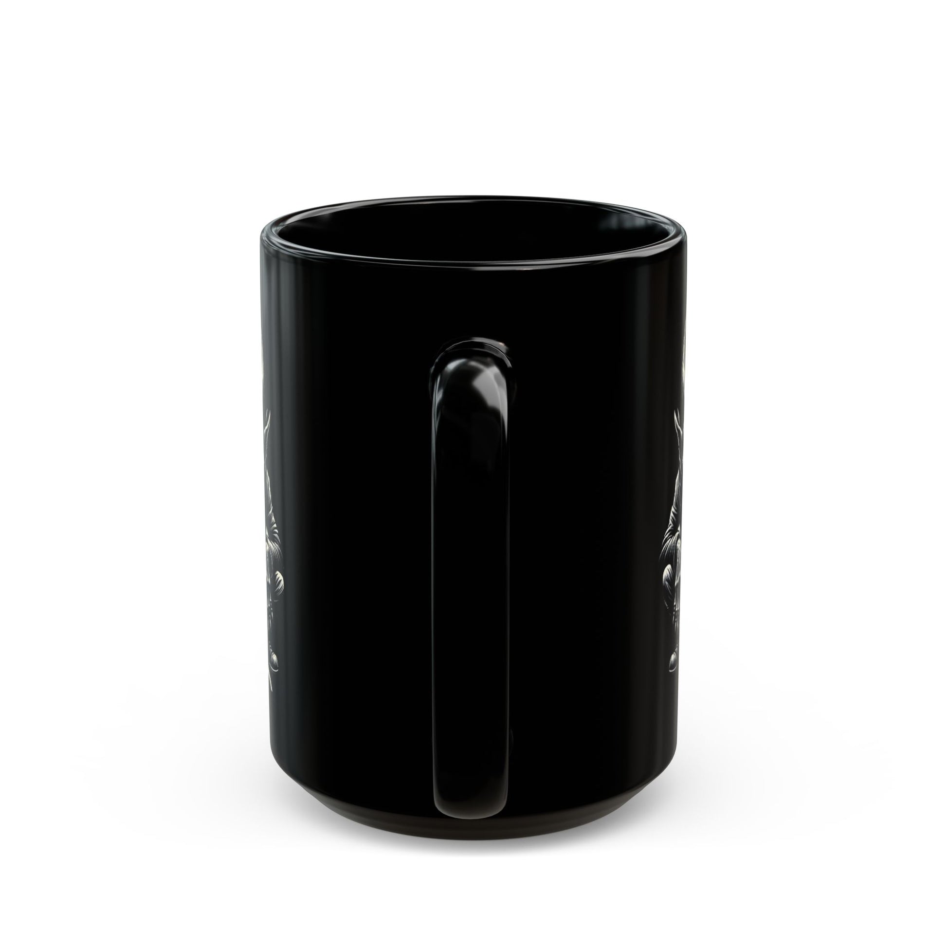 Gothic Demon Mug with Horned Creature Design