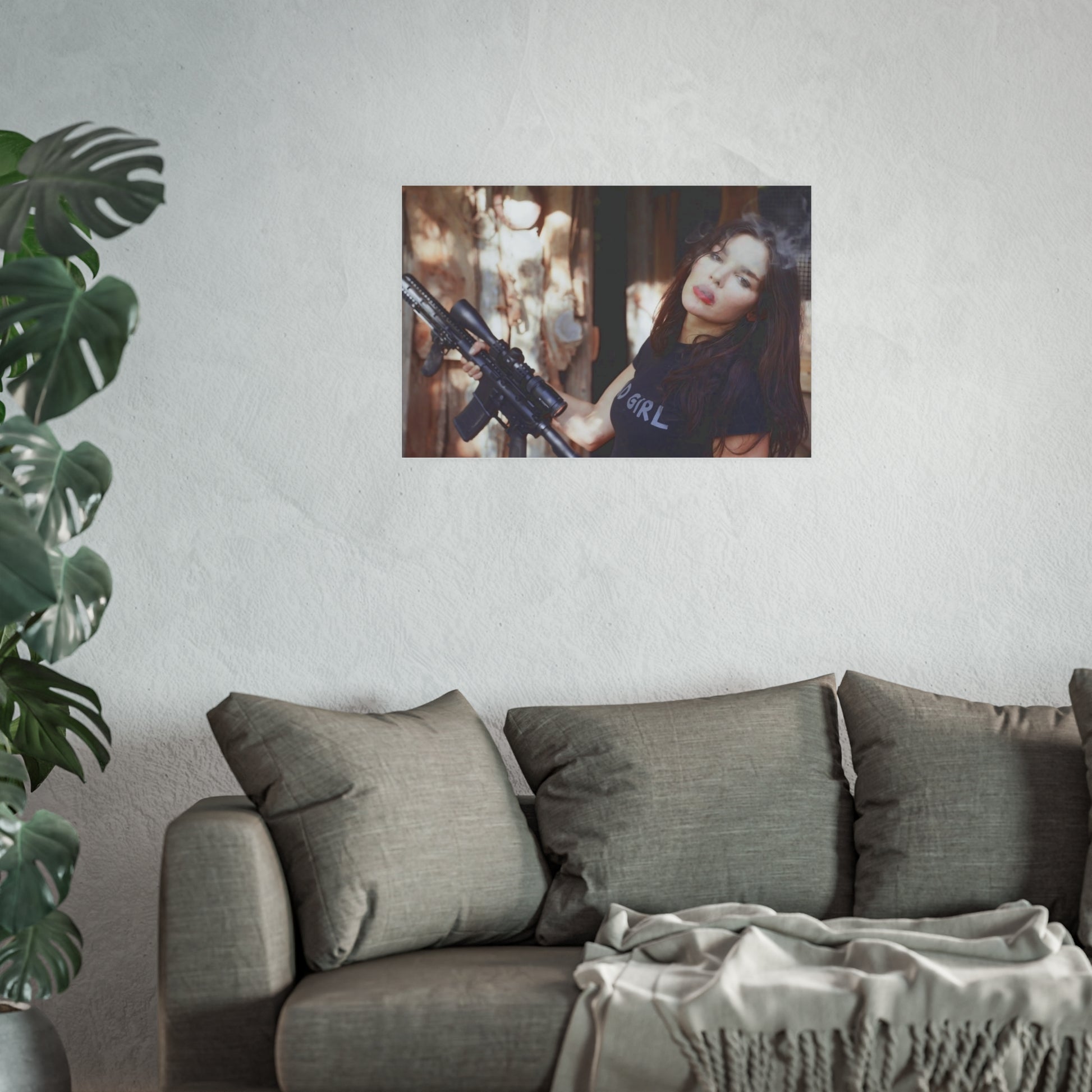 Smoking Hot Bad Girl Satin and Archival Matte Poster